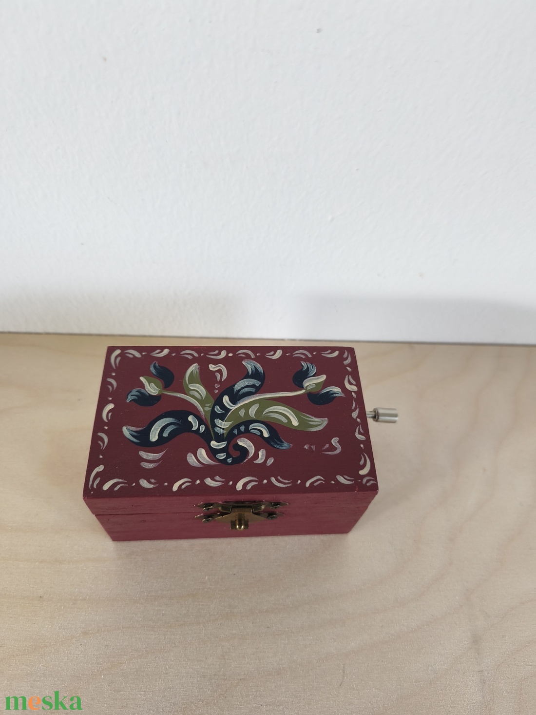 Zenedoboz- kórósi népi mintával - otthon & életmód - dekoráció - asztal és polc dekoráció - zenedoboz - Meska.hu