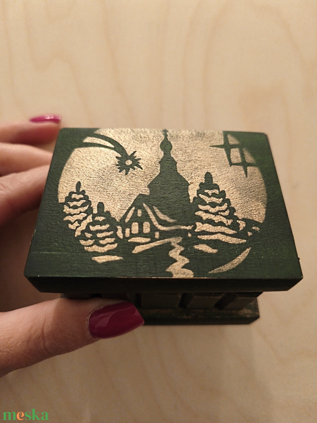 Puzzle doboz/ titkos doboz XS - karácsonyi- XS méret - ékszer - ékszertartó - ékszerdoboz - Meska.hu