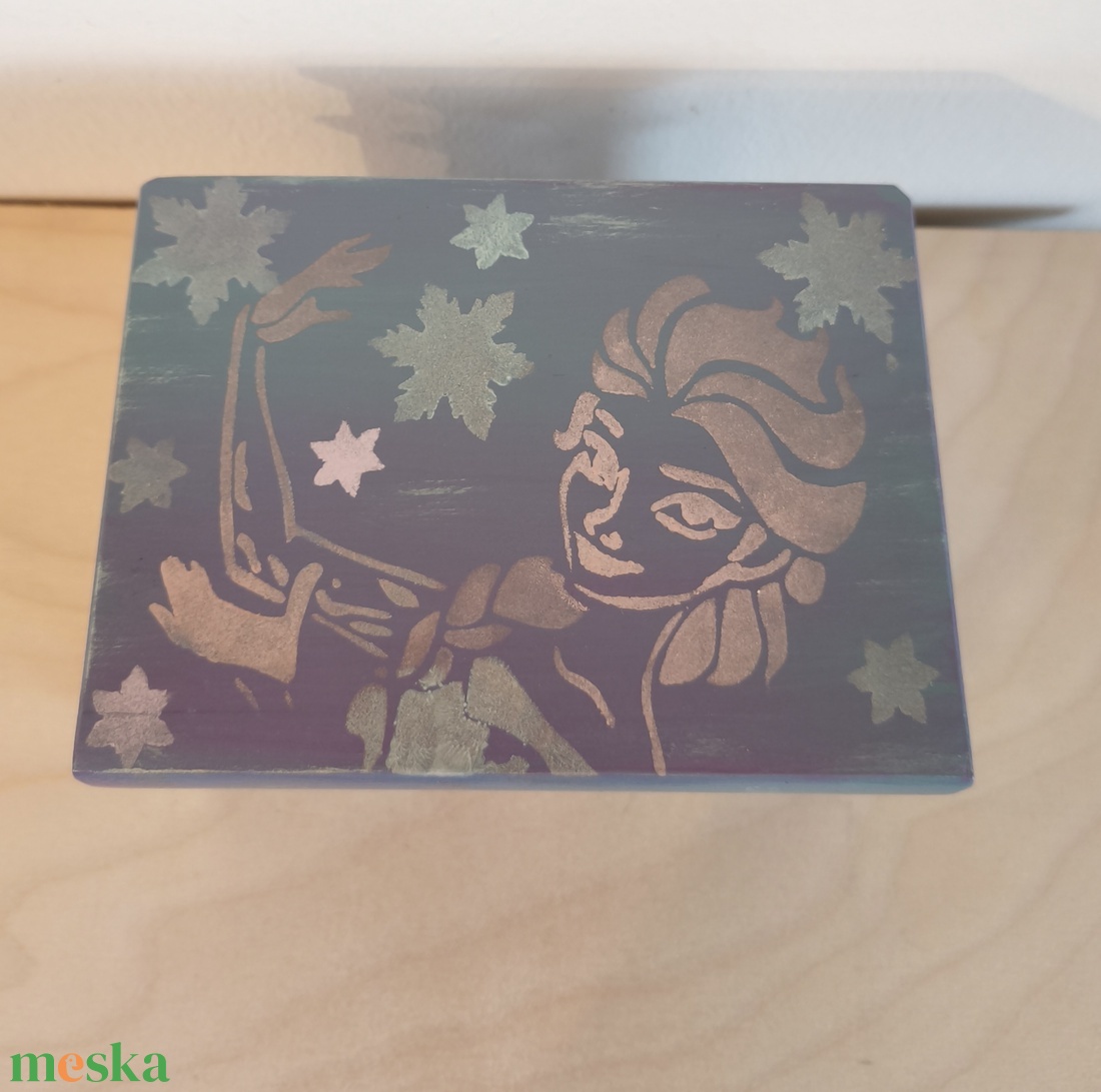 Puzzle doboz/ titkos doboz - Elza- Jégvarázs- Frozen-M méret - ékszer - ékszertartó - ékszerdoboz - Meska.hu