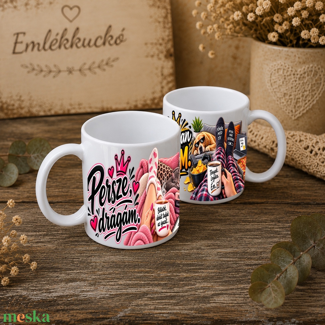 Vicces páros bögre szett � Nekem van igazam / Persze, drágám - otthon & életmód - konyhafelszerelés, tálalás - tálalás - bögre & csésze - Meska.hu