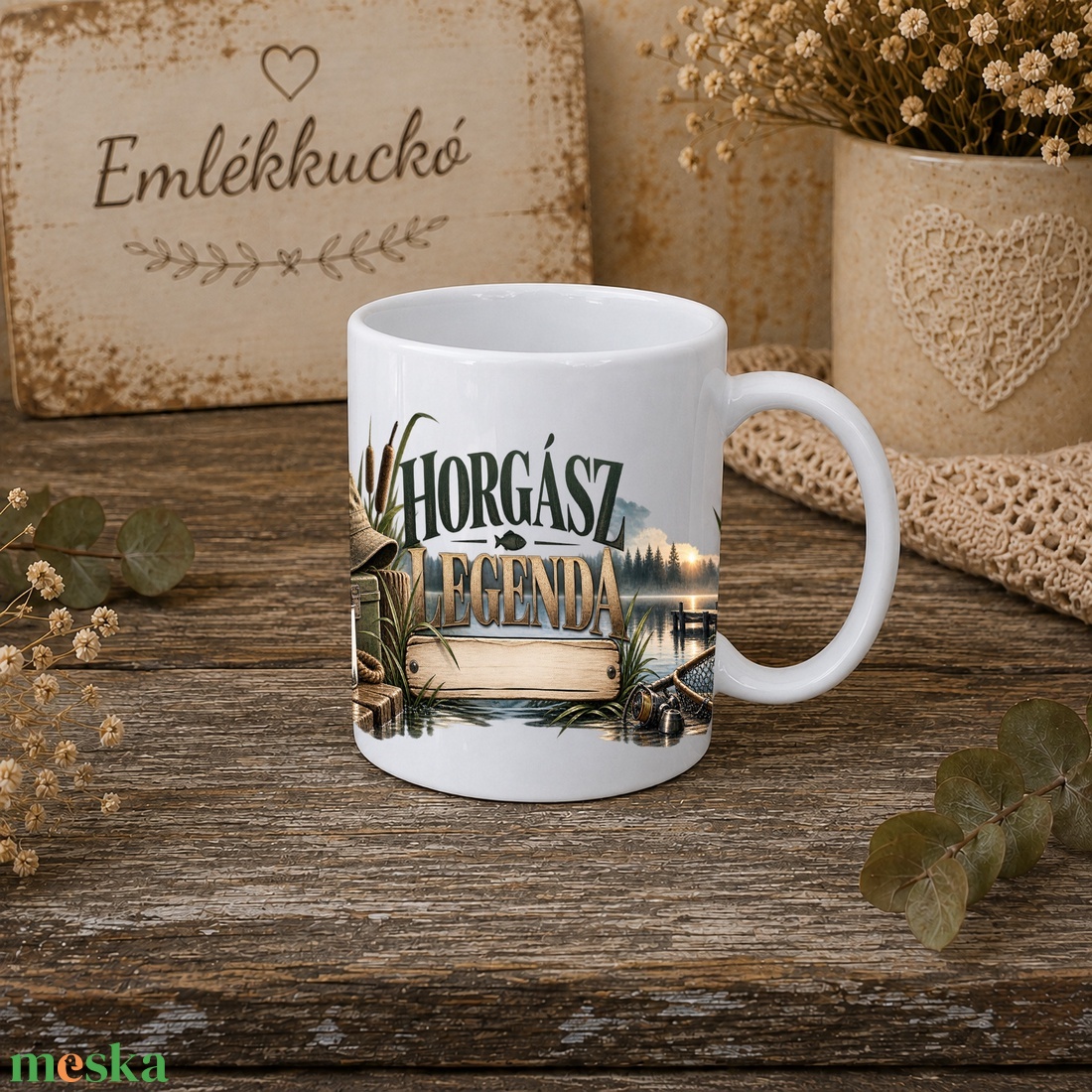 Személyre szabható horgász bögre � Horgász legenda - otthon & életmód - konyhafelszerelés, tálalás - tálalás - bögre & csésze - Meska.hu