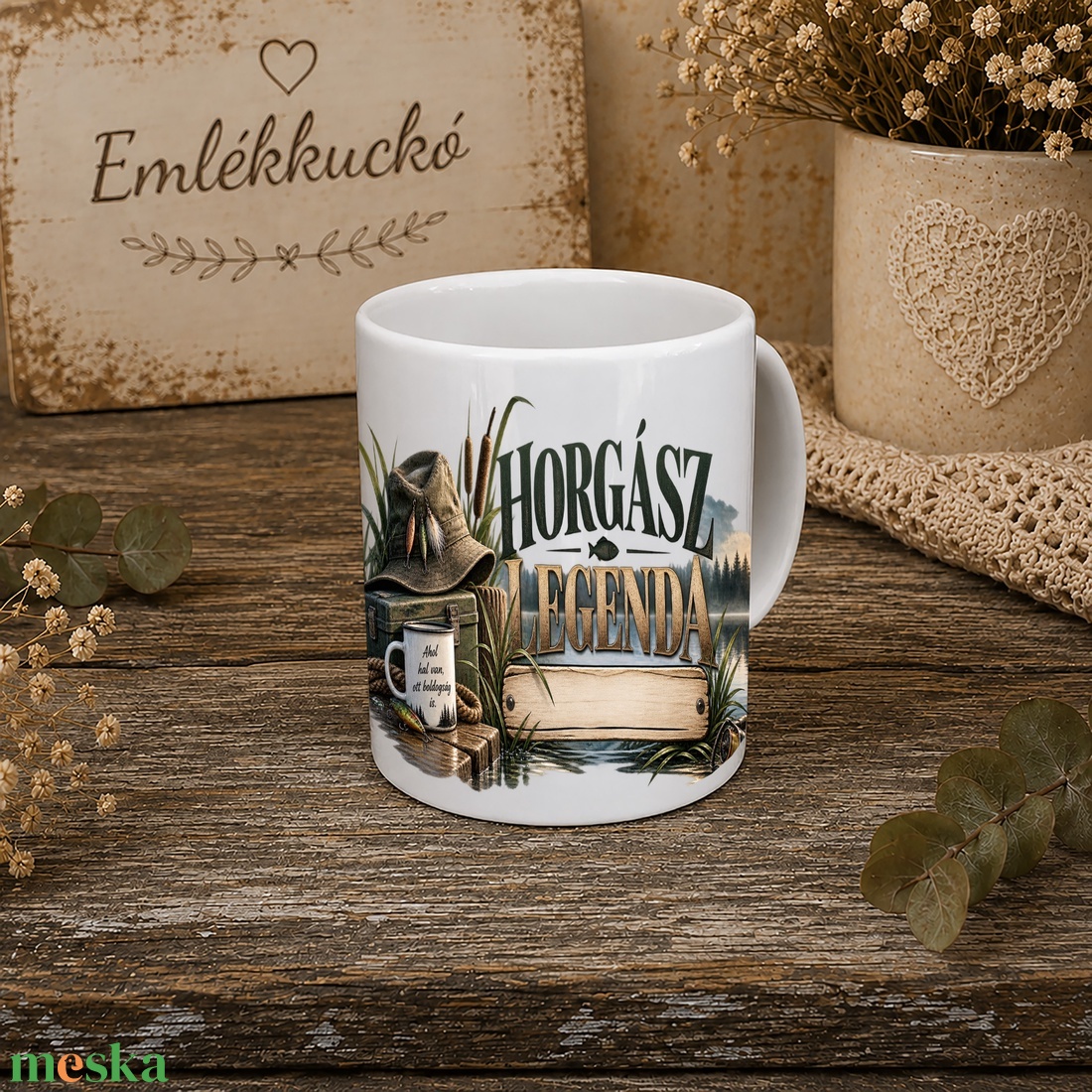 Személyre szabható horgász bögre � Horgász legenda - otthon & életmód - konyhafelszerelés, tálalás - tálalás - bögre & csésze - Meska.hu