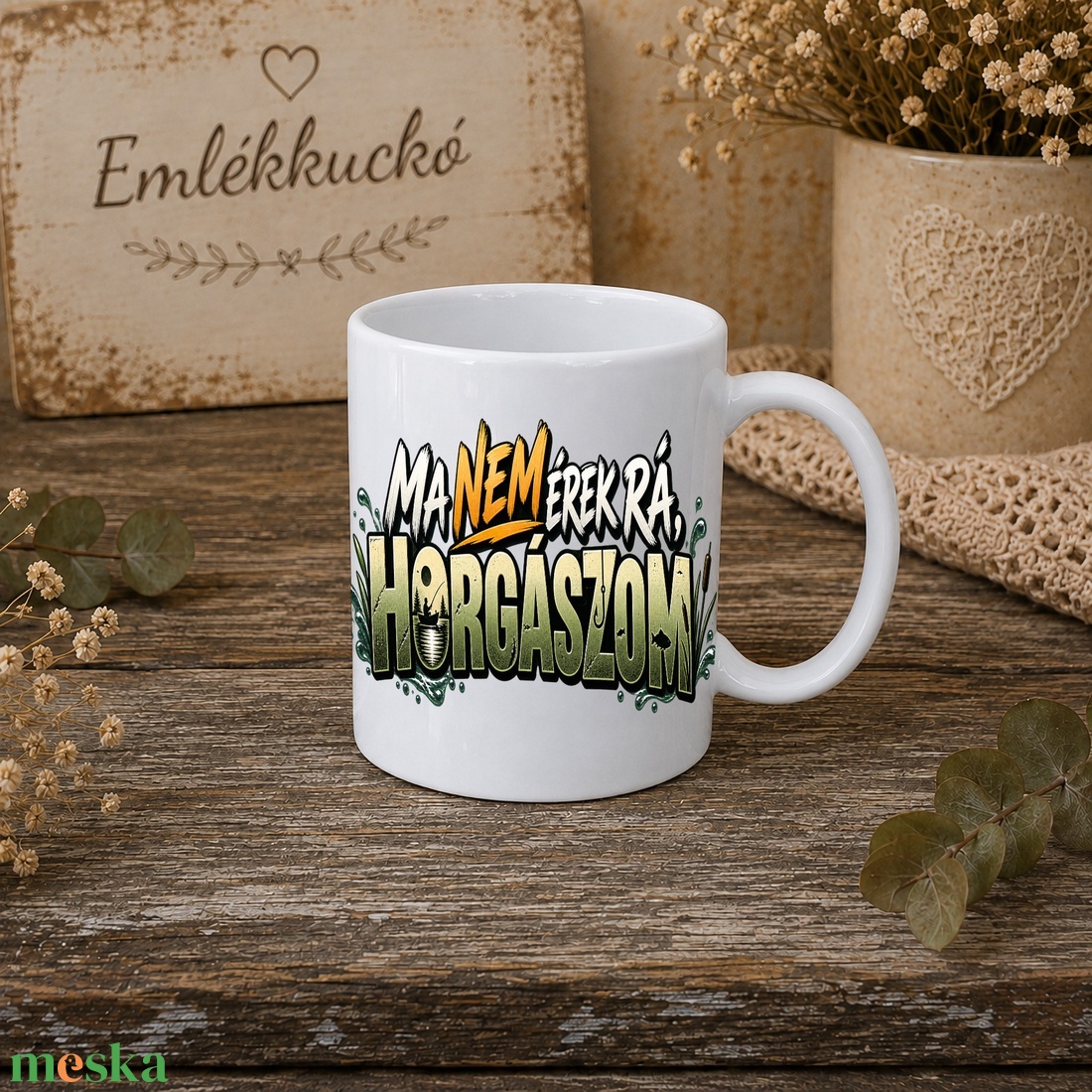 Horgász bögre � Ma nem érek rá, horgászom - otthon & életmód - konyhafelszerelés, tálalás - tálalás - bögre & csésze - Meska.hu