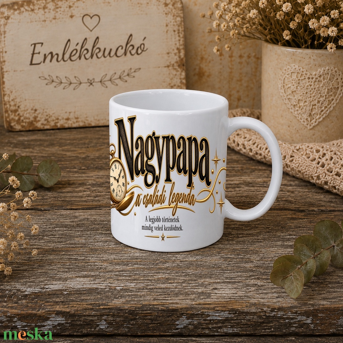 Ajándékbögre nagypapának � szeretettel - otthon & életmód - konyhafelszerelés, tálalás - tálalás - bögre & csésze - Meska.hu