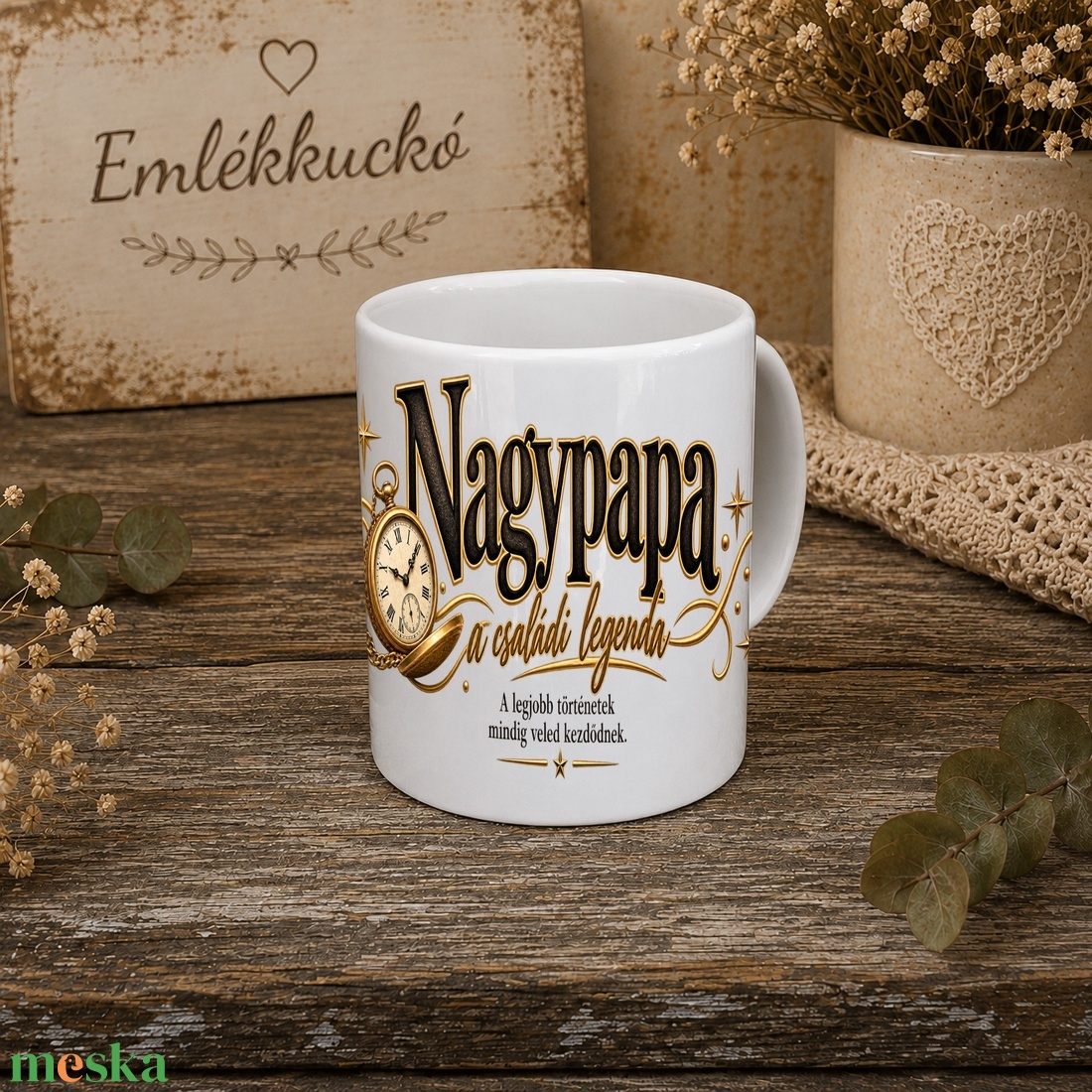 Ajándékbögre nagypapának � szeretettel - otthon & életmód - konyhafelszerelés, tálalás - tálalás - bögre & csésze - Meska.hu