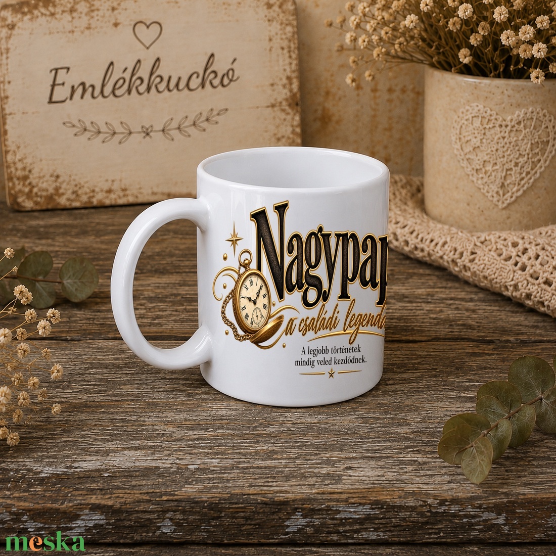 Ajándékbögre nagypapának � szeretettel - otthon & életmód - konyhafelszerelés, tálalás - tálalás - bögre & csésze - Meska.hu