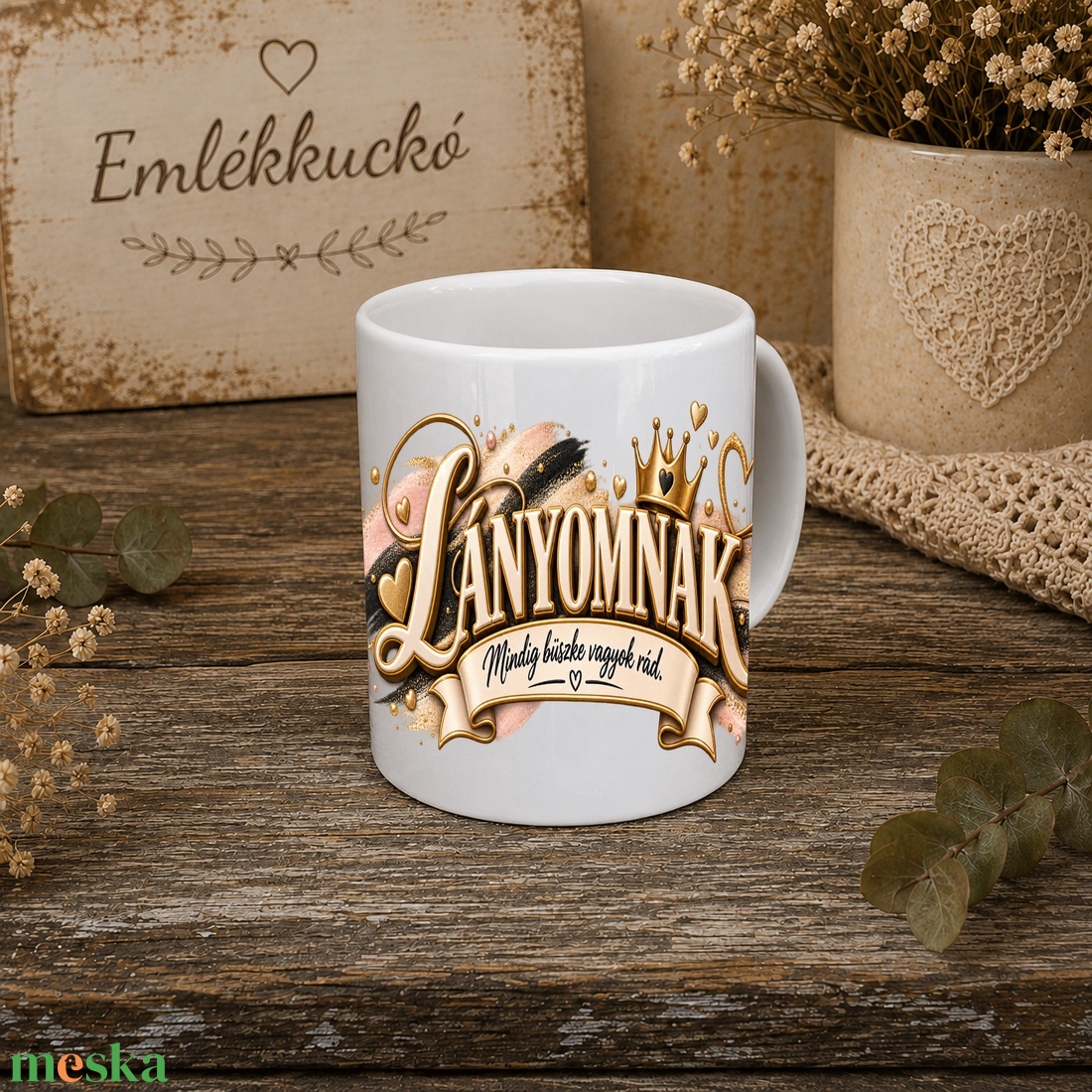 Ajándékbögre lányomnak � szeretettel - otthon & életmód - konyhafelszerelés, tálalás - tálalás - bögre & csésze - Meska.hu