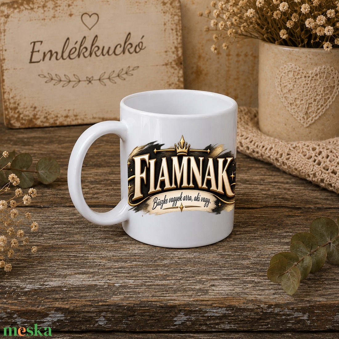 Ajándékbögre fiamnak � szeretettel - otthon & életmód - konyhafelszerelés, tálalás - tálalás - bögre & csésze - Meska.hu