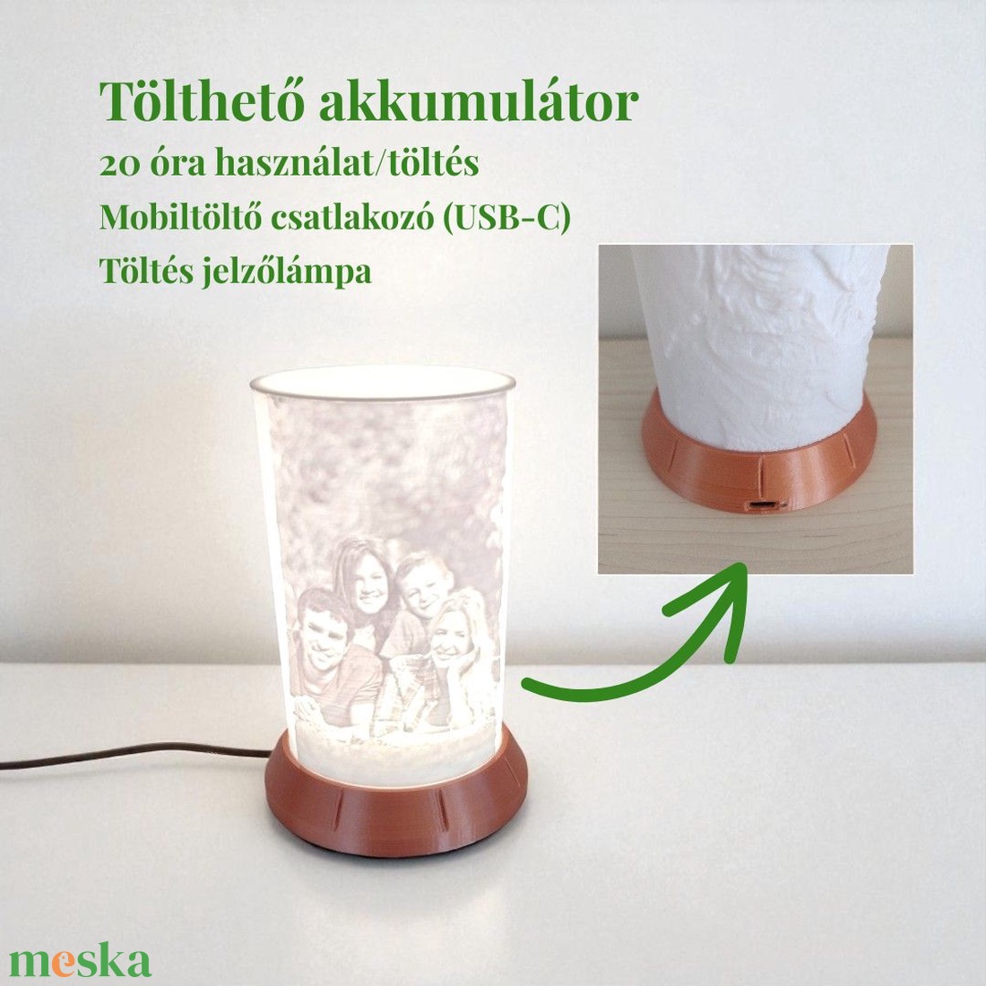  Aurora Emléklámpás - Saját fotódból készül - otthon & életmód - lámpa - hangulatlámpa - Meska.hu