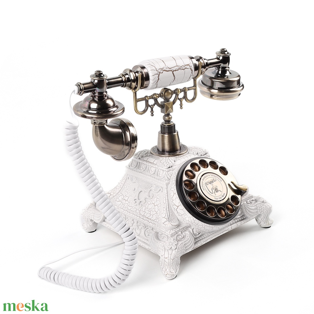 Vintage Fehér Telefonos Vendégkönyv bérlés - esküvő - emlék & ajándék - vendégkönyv - Meska.hu