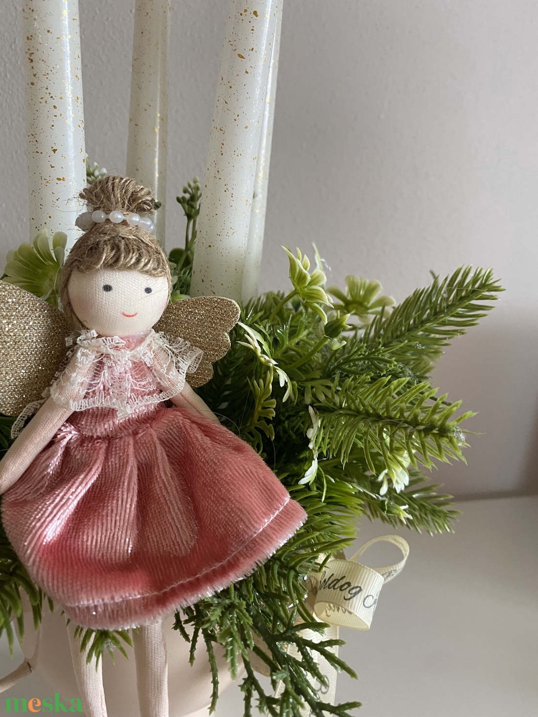 Adventi asztaldísz koszorú 01 - karácsony - adventi díszek - adventi koszorú - Meska.hu