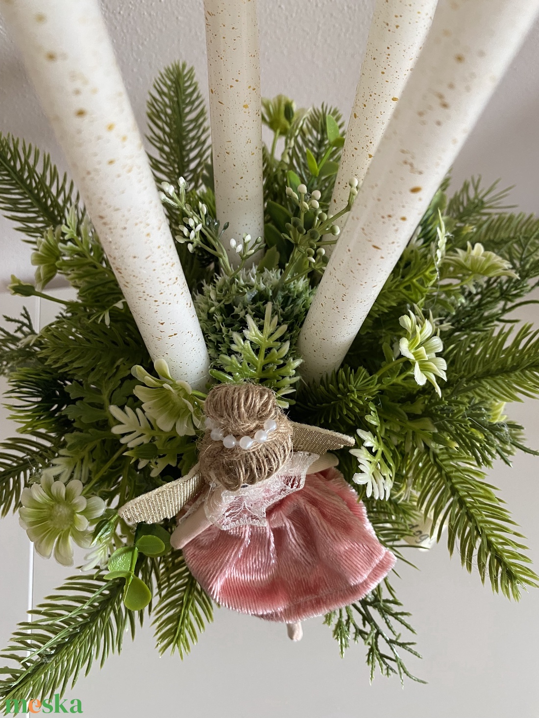 Adventi asztaldísz koszorú 01 - karácsony - adventi díszek - adventi koszorú - Meska.hu