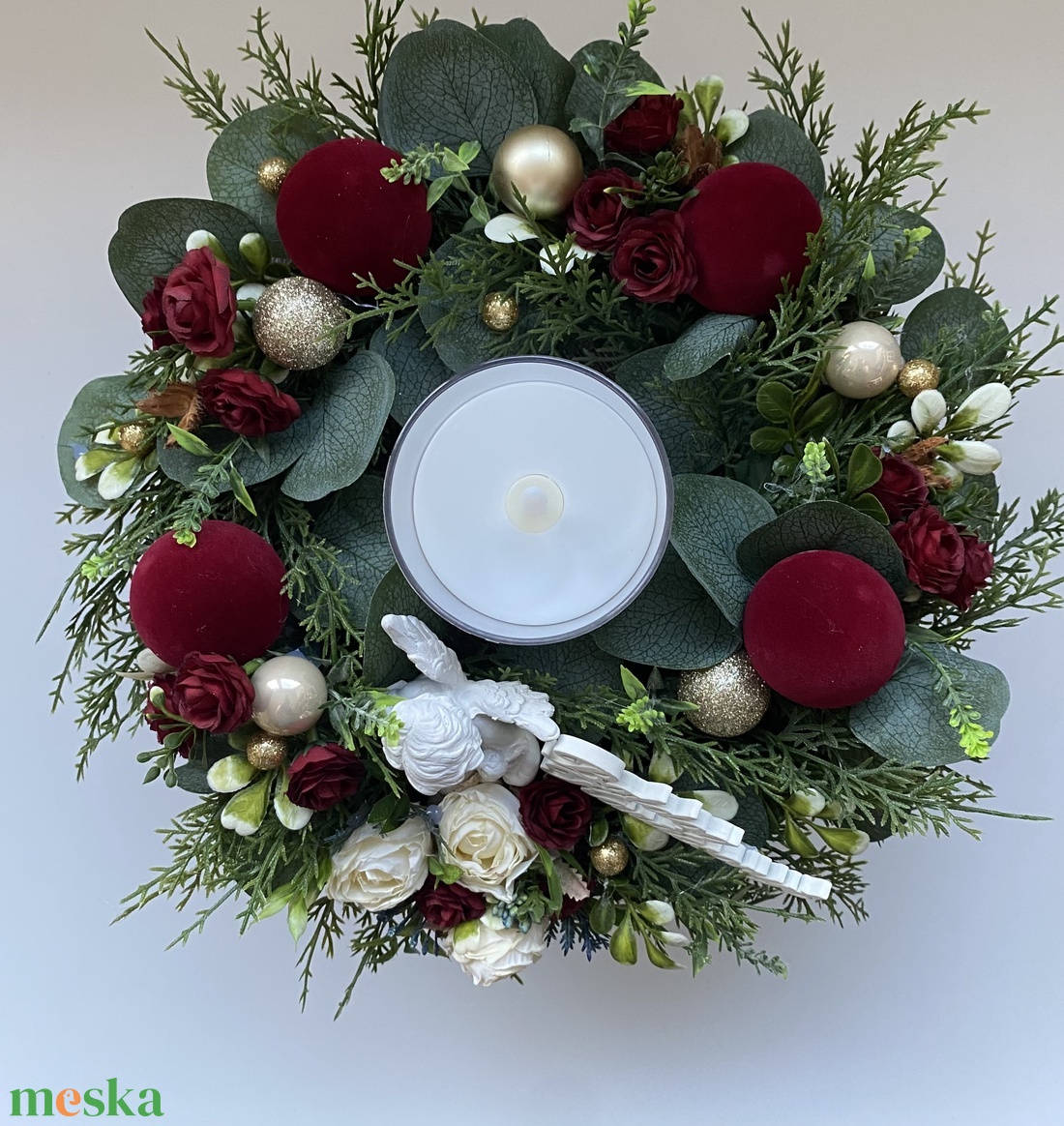 Karácsonyi asztalközép  01 - karácsony - karácsonyi lakásdekoráció - ünnepi asztaldekoráció - Meska.hu