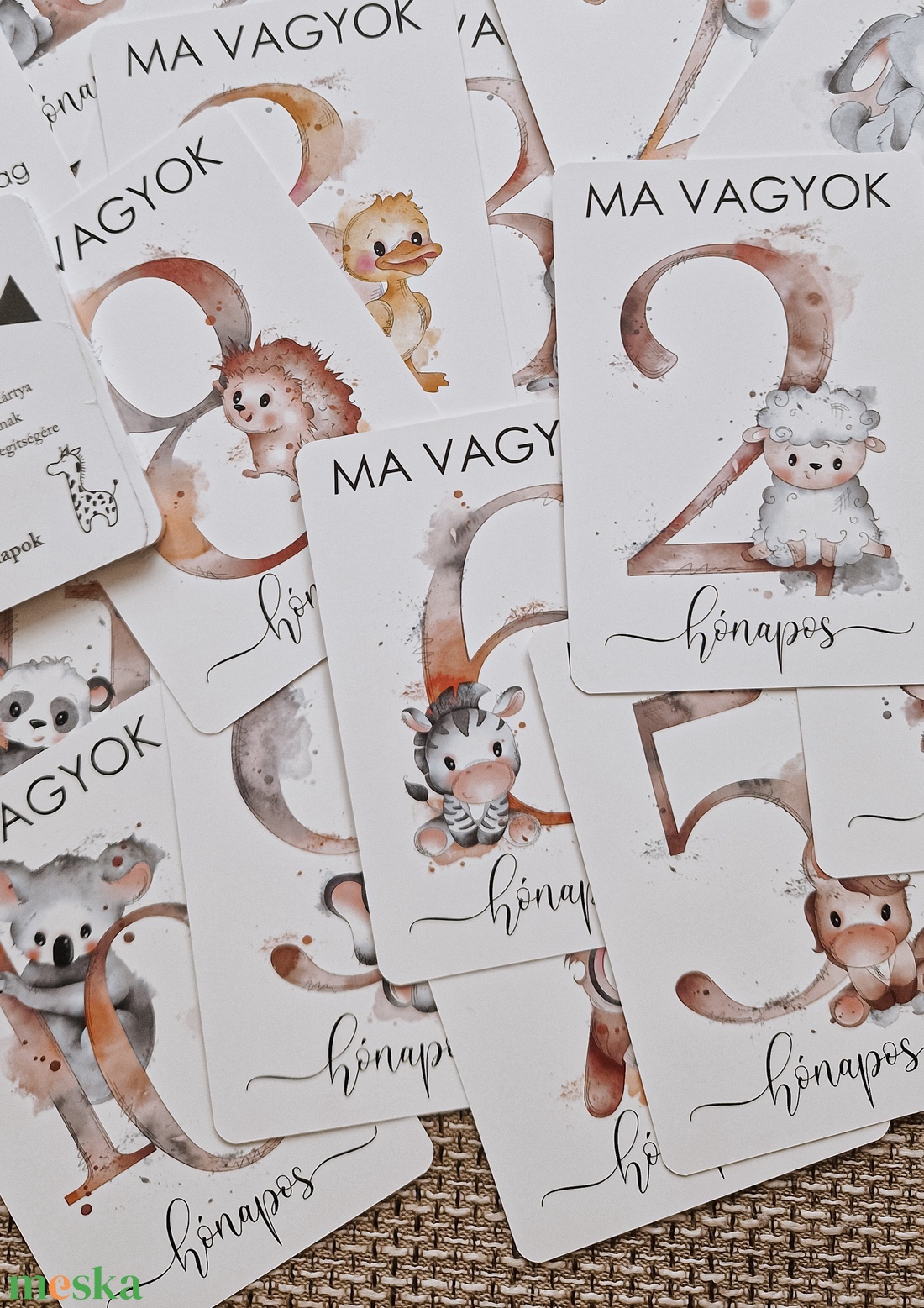 Kisbaba mérföldkő hónapkártya és kontrasztkártya csomag - otthon & életmód - babaszoba, gyerekszoba - babaszoba dekoráció - Meska.hu