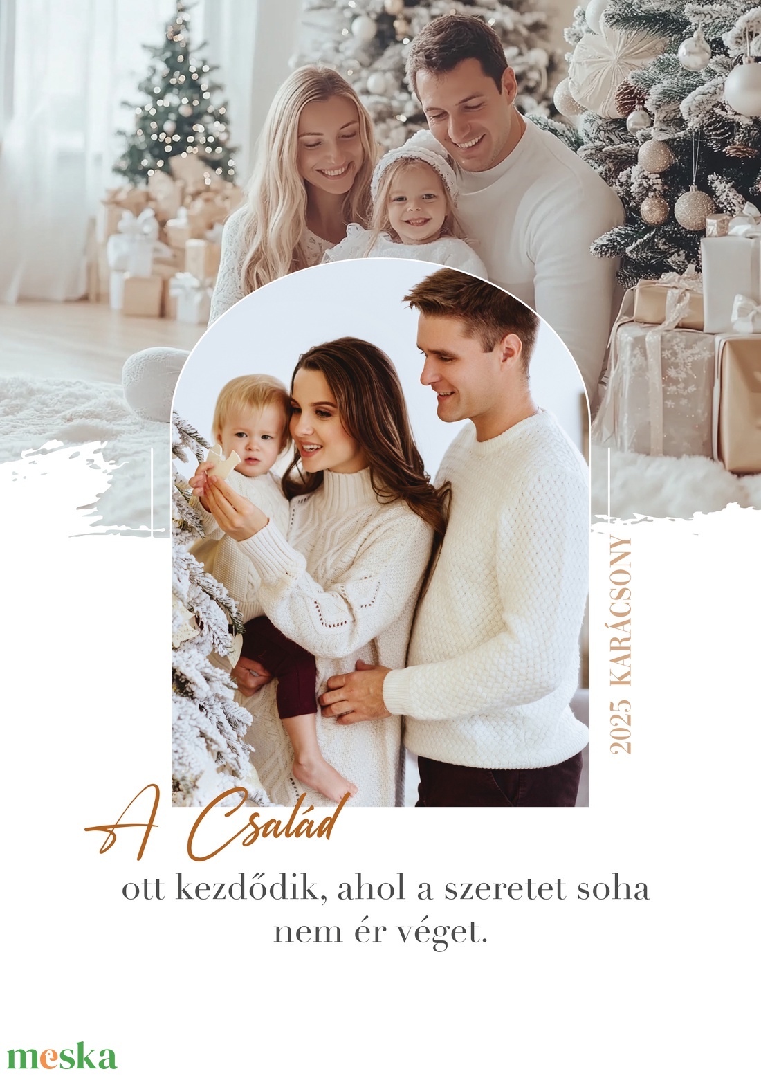 Egyedi Karácsonyi Fotómontázs � Szívmelengető Ajándék Szeretteidnek - A család szöveg - karácsony - karácsonyi ajándékozás - karácsonyi képeslap, üdvözlőlap, ajándékkísérő - Meska.hu