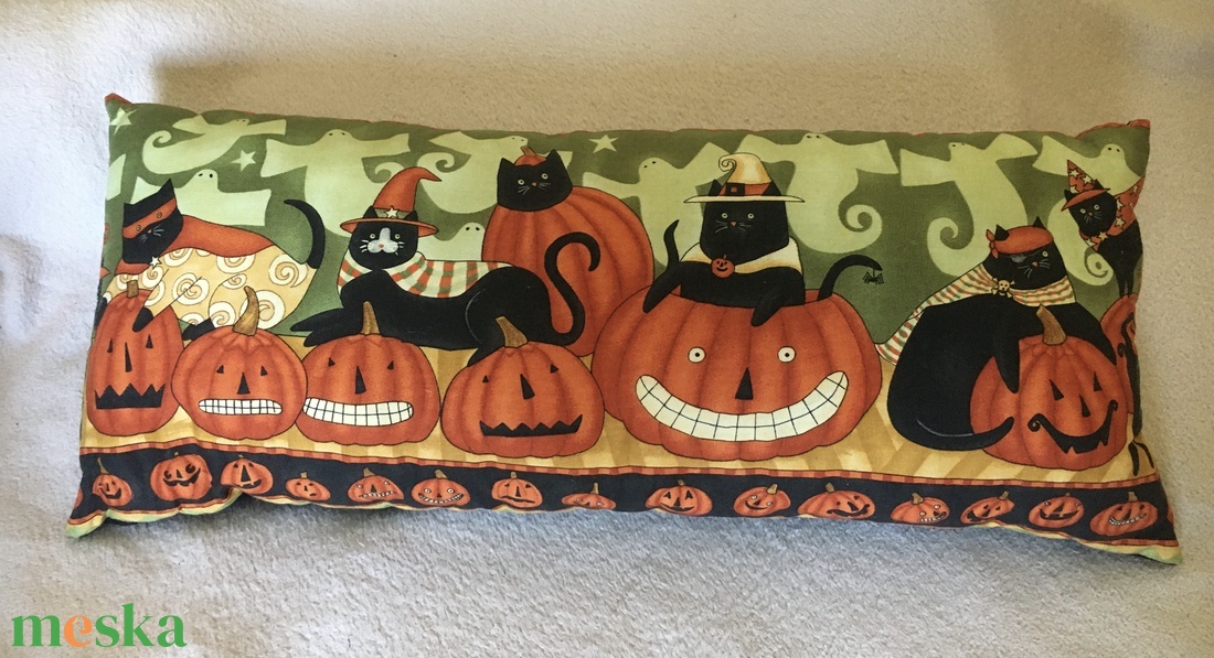 AKCIÓÓÓ! HALLOWEEN  Díszpárna  DESIGNER anyagból    - halloweeni dekoráció - halloweeni dekoráció - Meska.hu