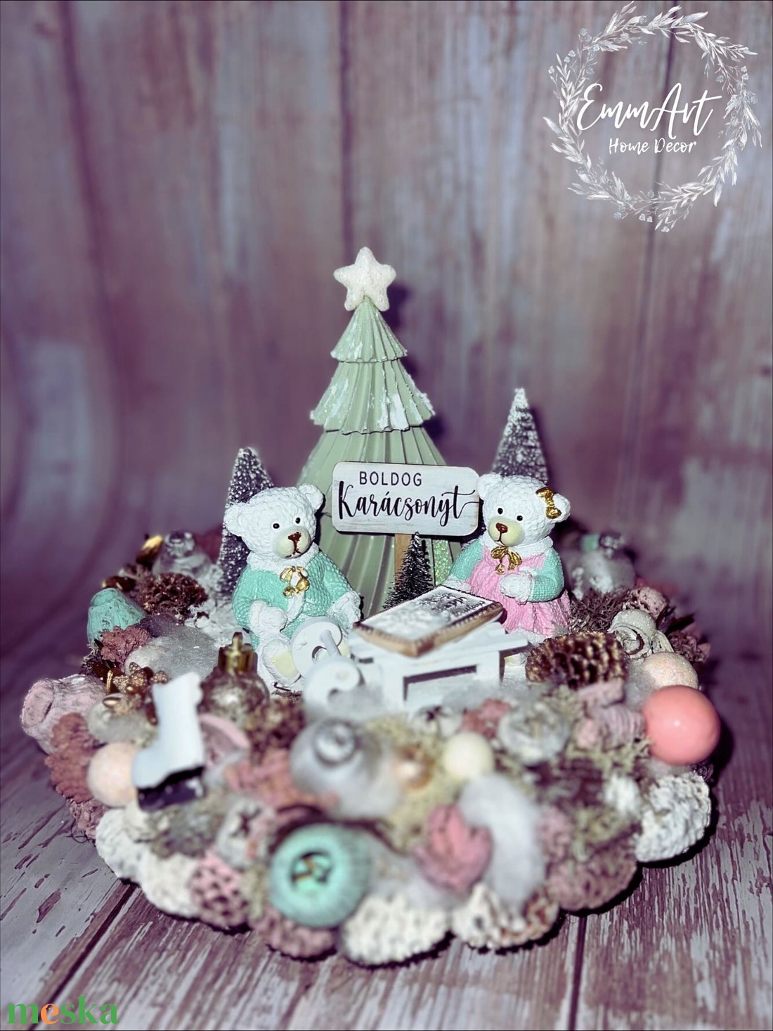 Macis asztaldísz - karácsony - adventi díszek - adventi asztaldísz - Meska.hu