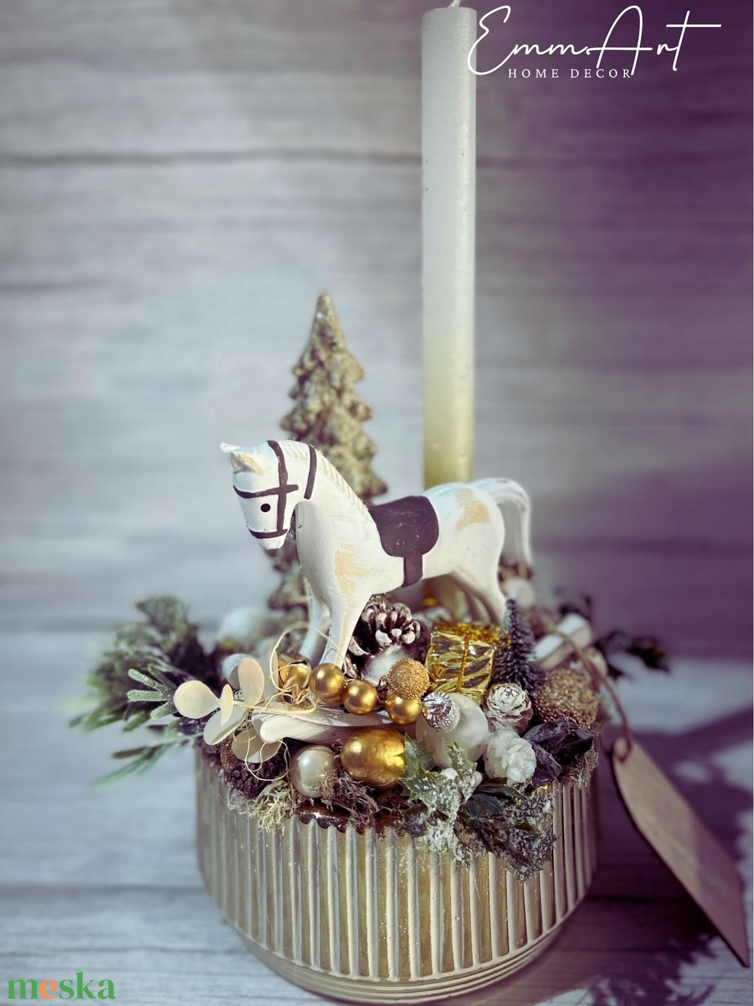 Hintalovas asztaldísz - karácsony - adventi díszek - adventi asztaldísz - Meska.hu