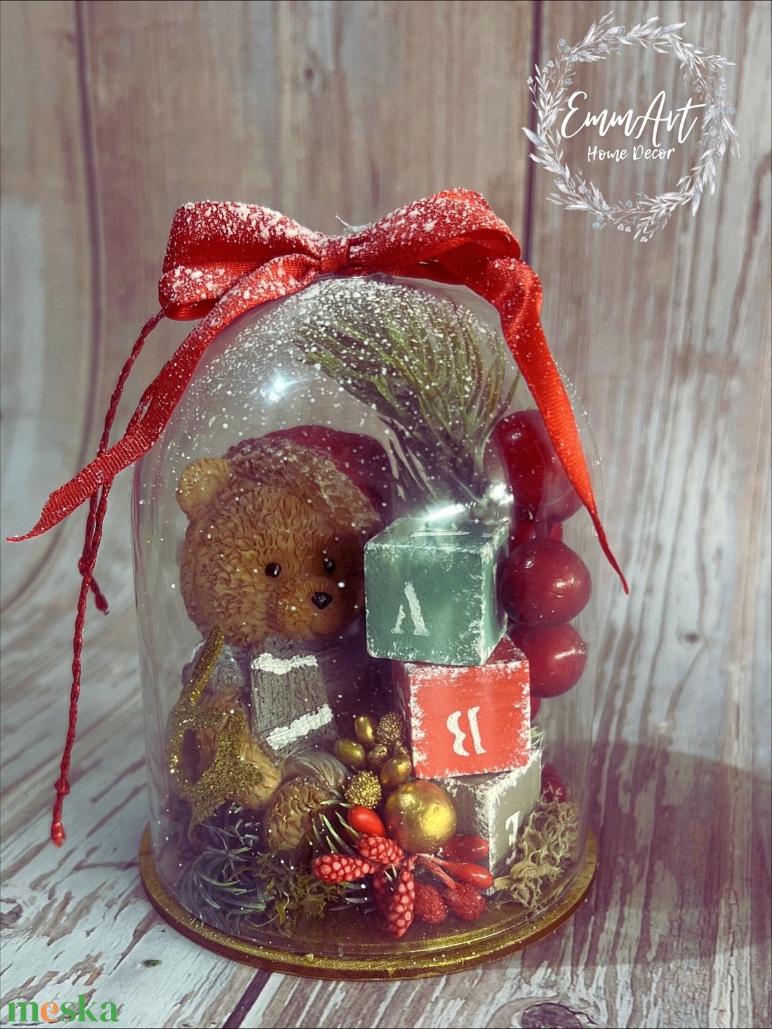 Karácsonyi talpas búrák - karácsony - adventi díszek - adventi asztaldísz - Meska.hu