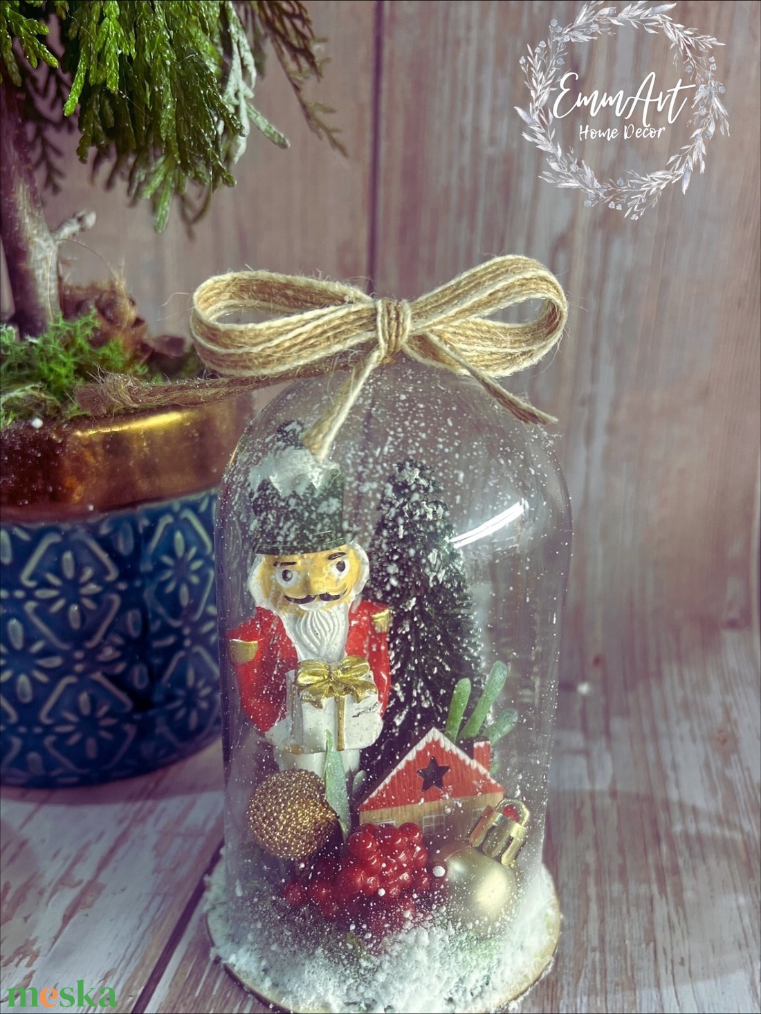 Karácsonyi talpas búrák - karácsony - adventi díszek - adventi asztaldísz - Meska.hu