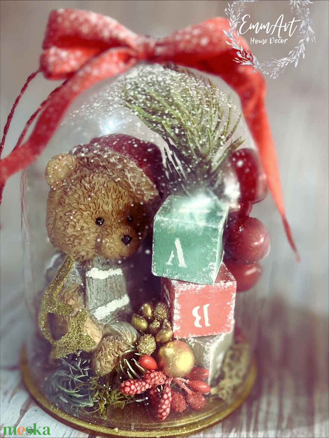 Karácsonyi talpas búrák - karácsony - adventi díszek - adventi asztaldísz - Meska.hu