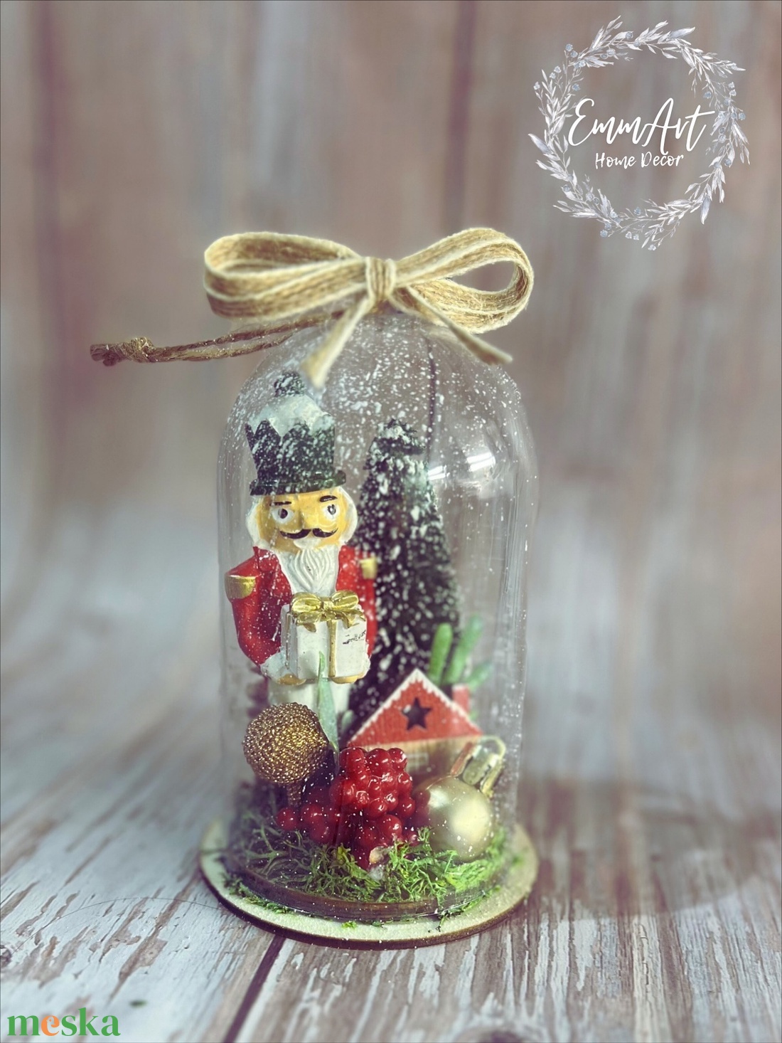 Karácsonyi talpas búrák - karácsony - adventi díszek - adventi asztaldísz - Meska.hu