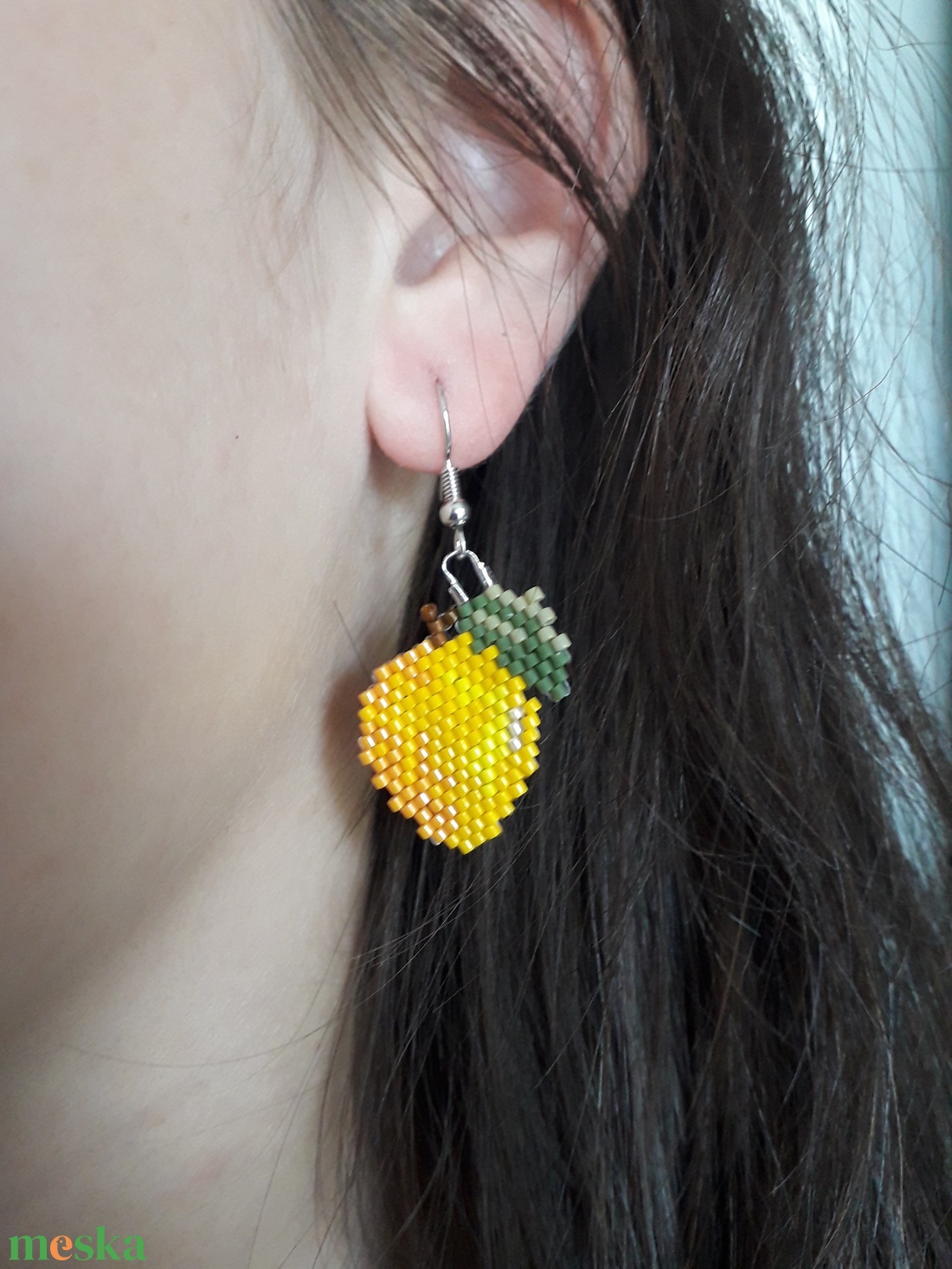 Citromos fülbevaló miyuki - ékszer - fülbevaló - lógó fülbevaló - Meska.hu Citromos fülbevaló miyuki - ékszer - fülbevaló - lógó fülbevaló - Meska.hu