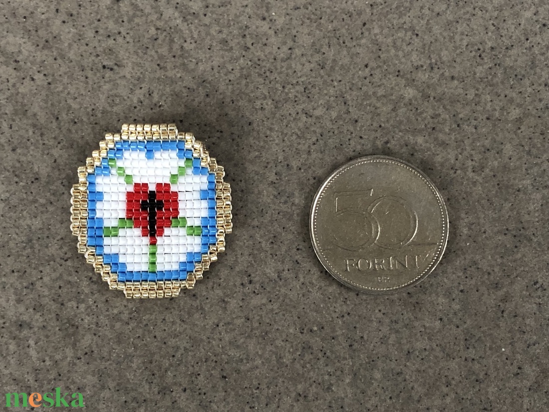 Luther rózsa kitűző - ékszer - kitűző és bross - Meska.hu