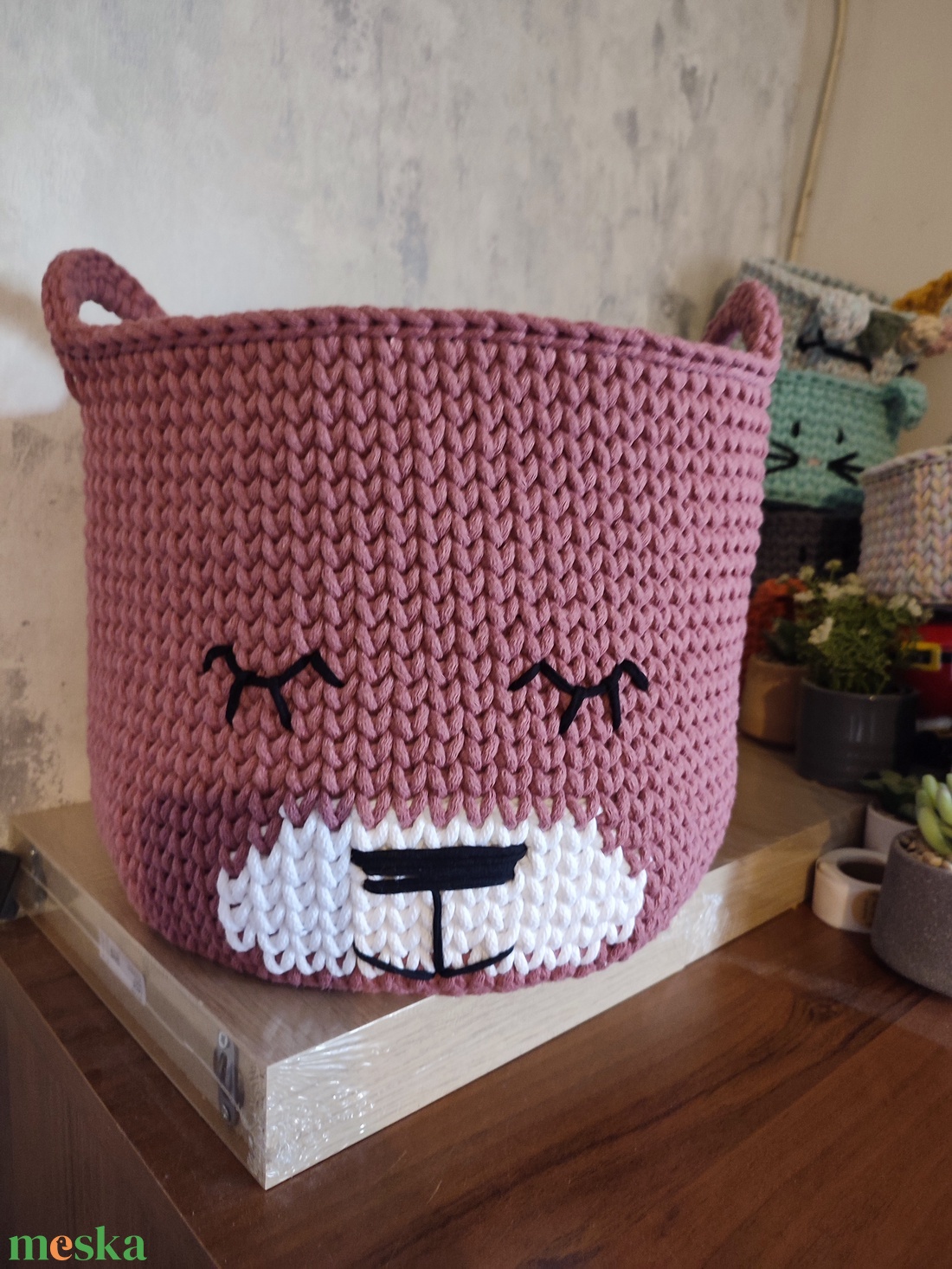 Maci kosár  - baba - mama - baba játékok - játszószőnyeg - Meska.hu