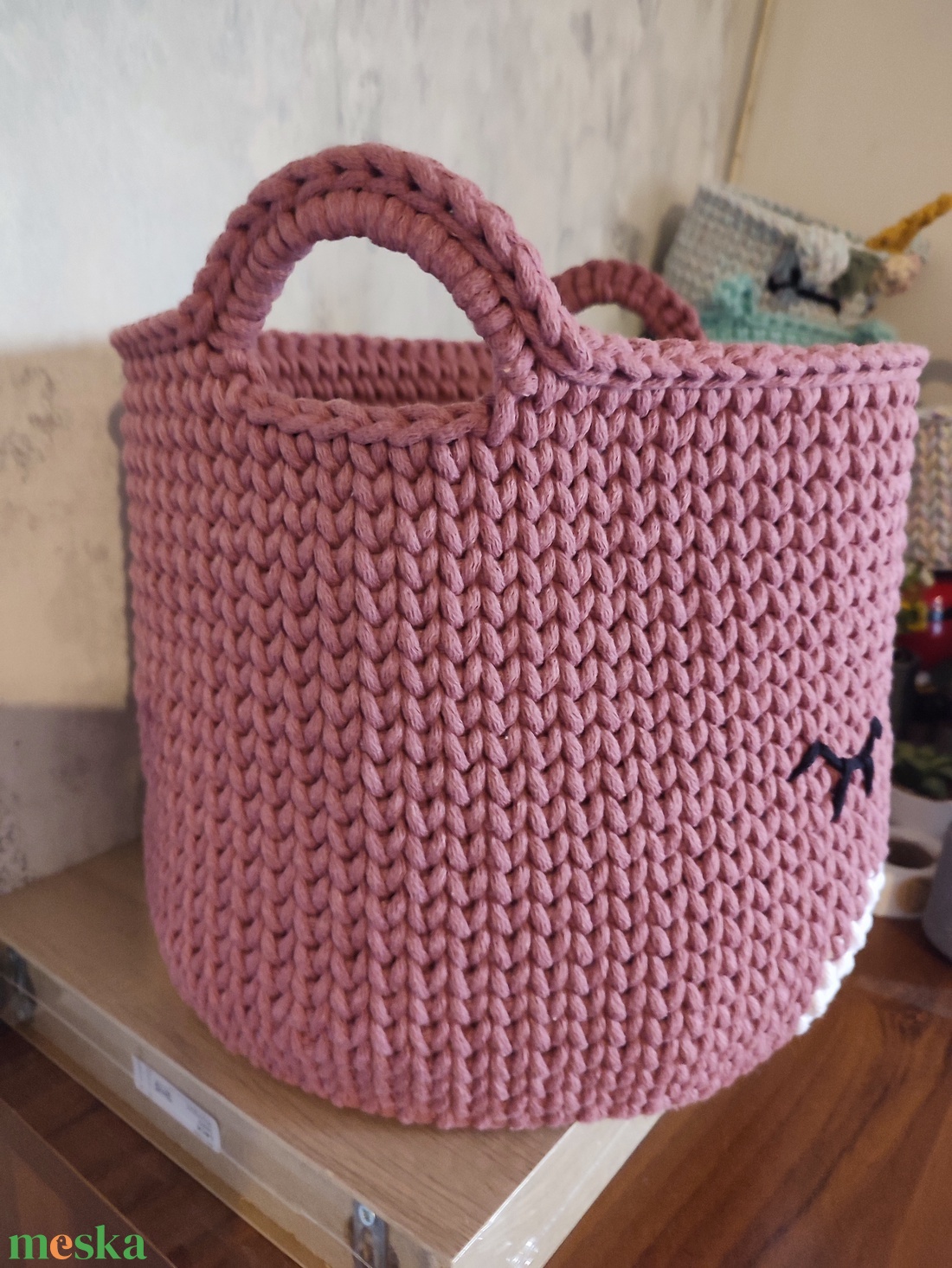 Maci kosár  - baba - mama - baba játékok - játszószőnyeg - Meska.hu