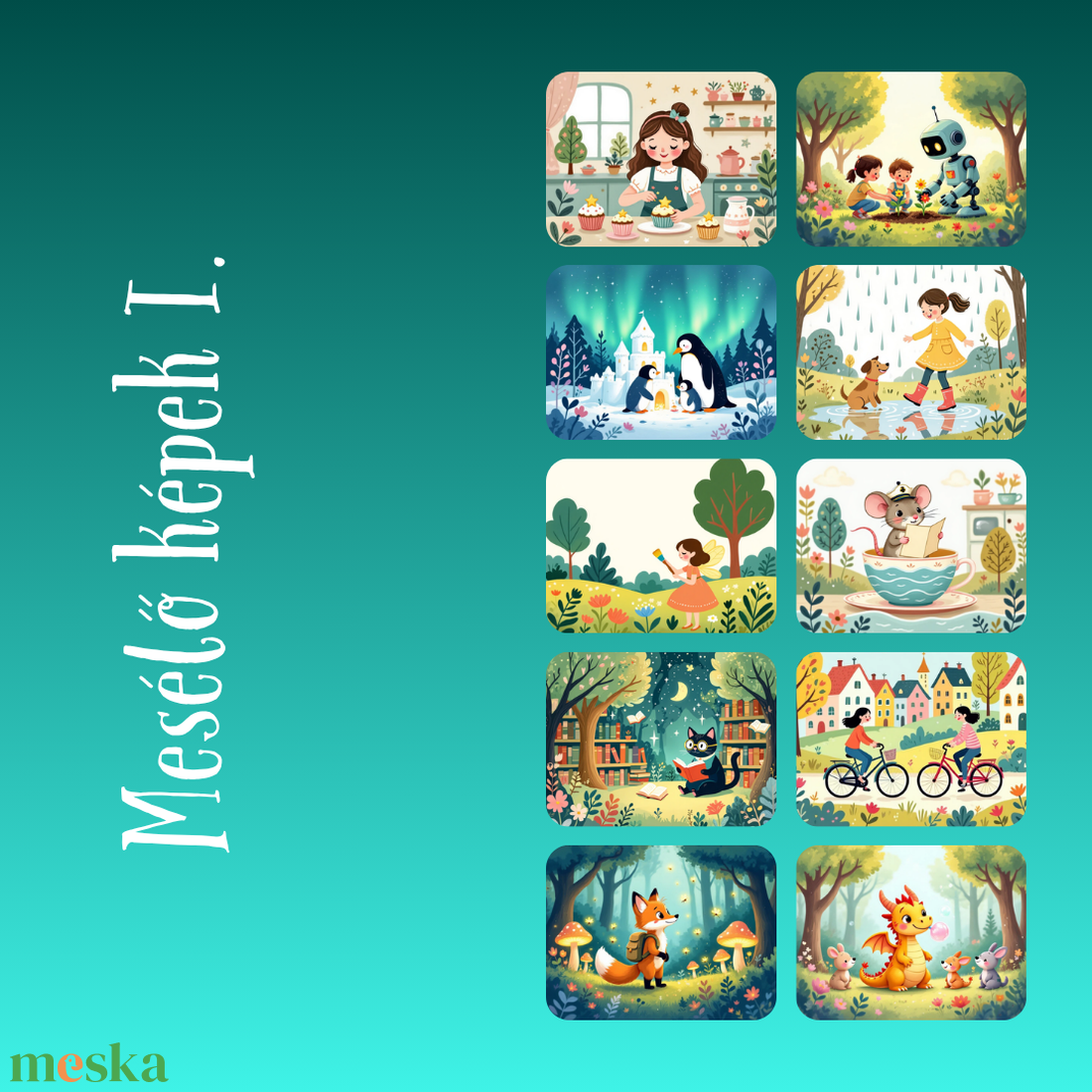 Mesélő képek I. - játék & sport - készségfejlesztő és logikai játék - oktató játékok - Meska.hu