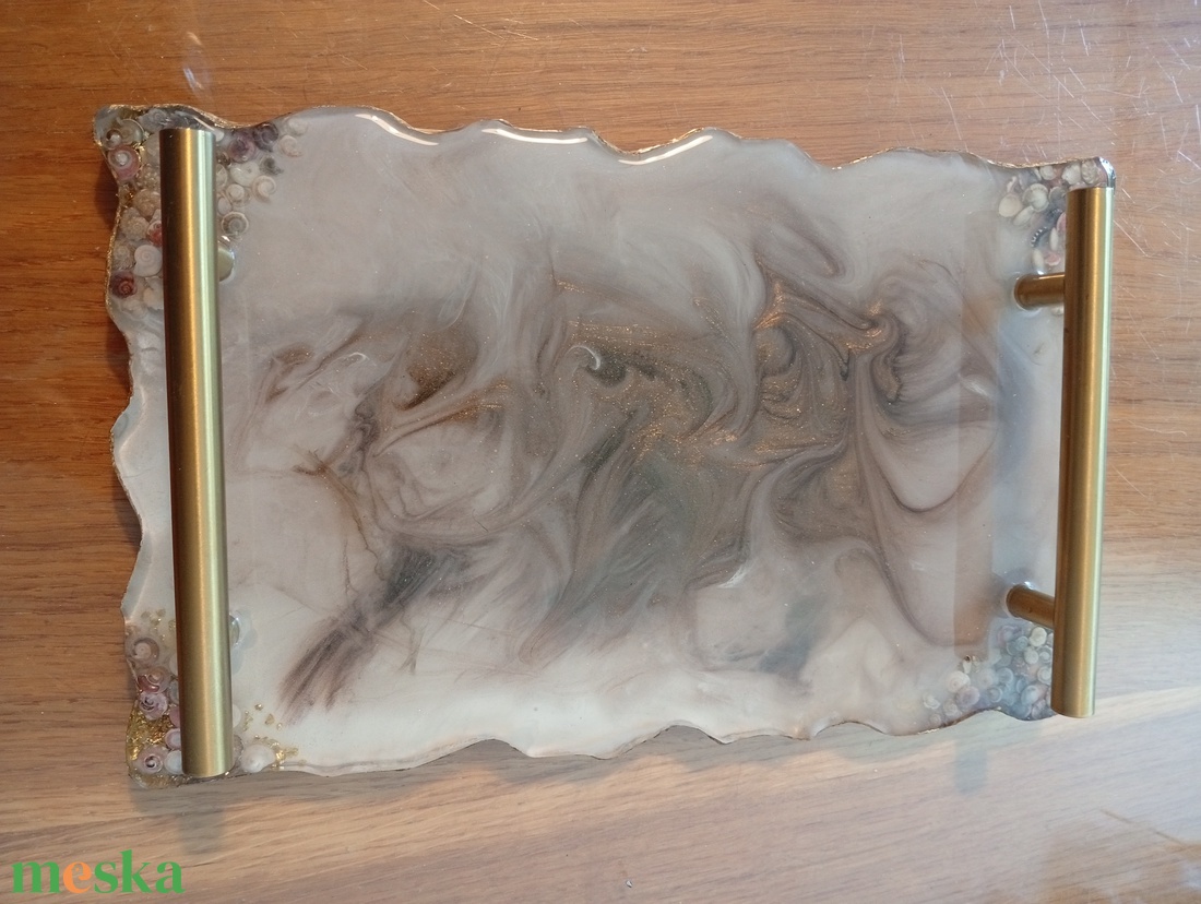 Epoxytlca mrvny hatssal/ barna-fehr - otthon & életmód - konyhafelszerelés, tálalás - tálalás - kínálótál - Meska.hu Epoxytlca mrvny hatssal/ barna-fehr - otthon & életmód - konyhafelszerelés, tálalás - tálalás - kínálótál - Meska.hu