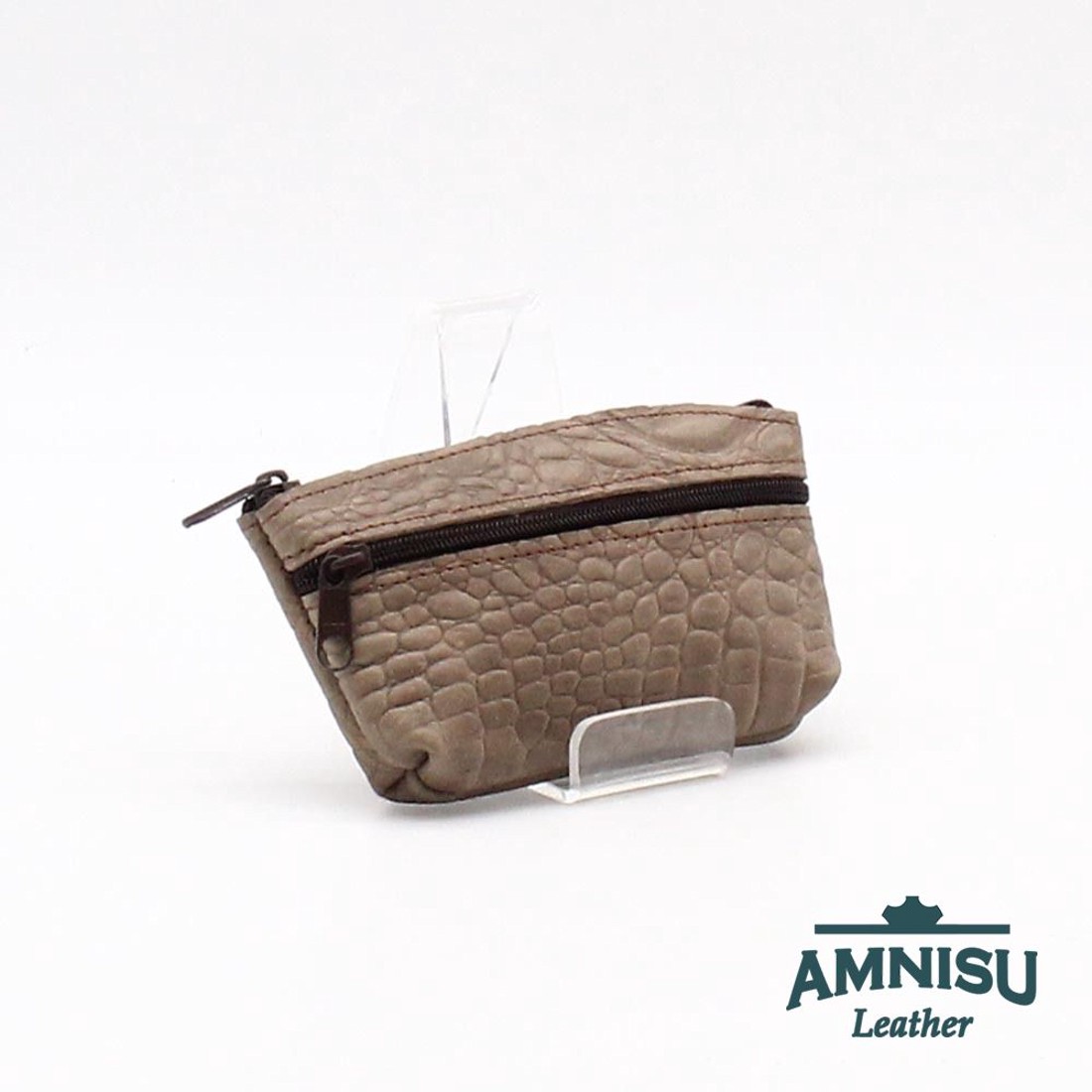 Barna krokkómintás kettő cipzáras kulcstartó B9008 - táska & tok - kulcstartó & táskadísz - kulcstartó - Meska.hu