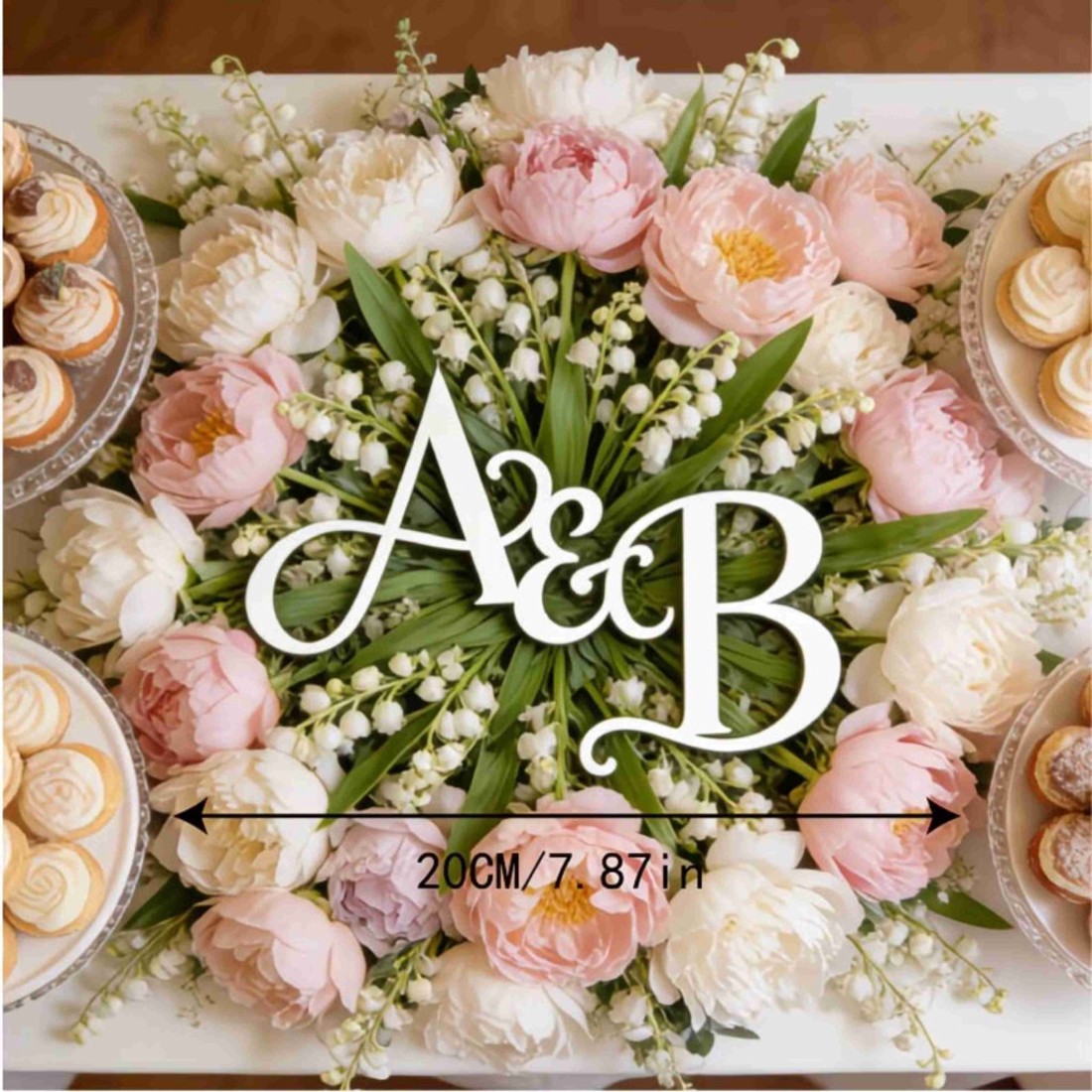 Esküvői hátfal dekoráció monogram  - esküvő - dekoráció - helyszíni dekor - Meska.hu