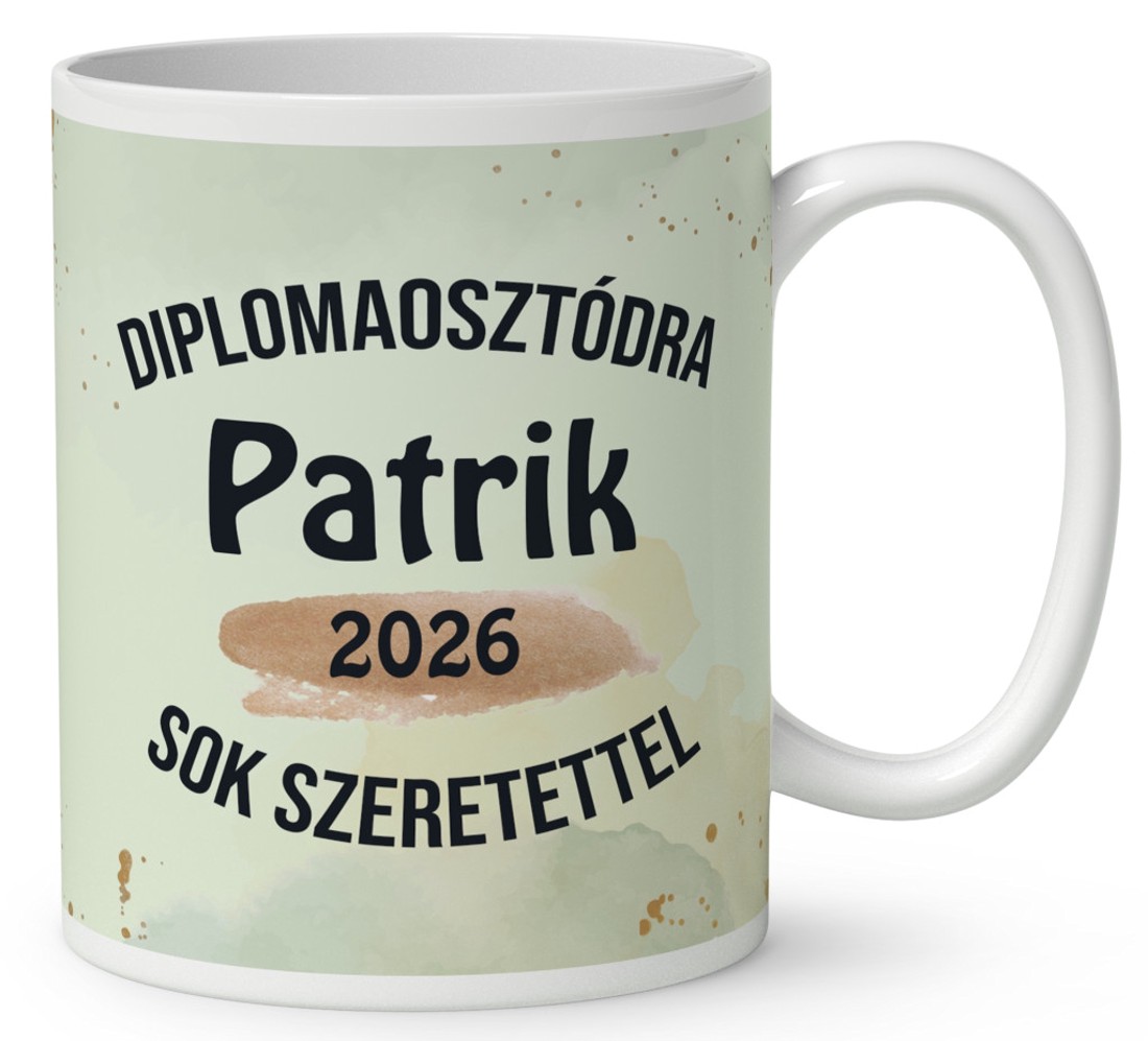 Névvel kérhető Róka - 2026 évi Ballagásra mintás bögre - otthon & életmód - konyhafelszerelés, tálalás - tálalás - bögre & csésze - Meska.hu
