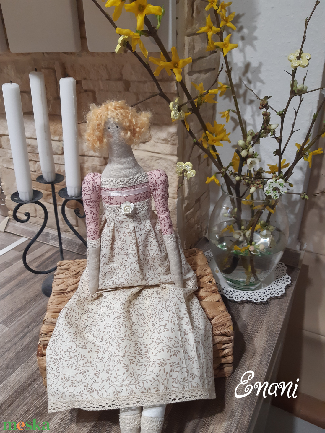 Baba, textil baba,Tilda baba  - otthon & életmód - dekoráció - dísztárgy - Meska.hu