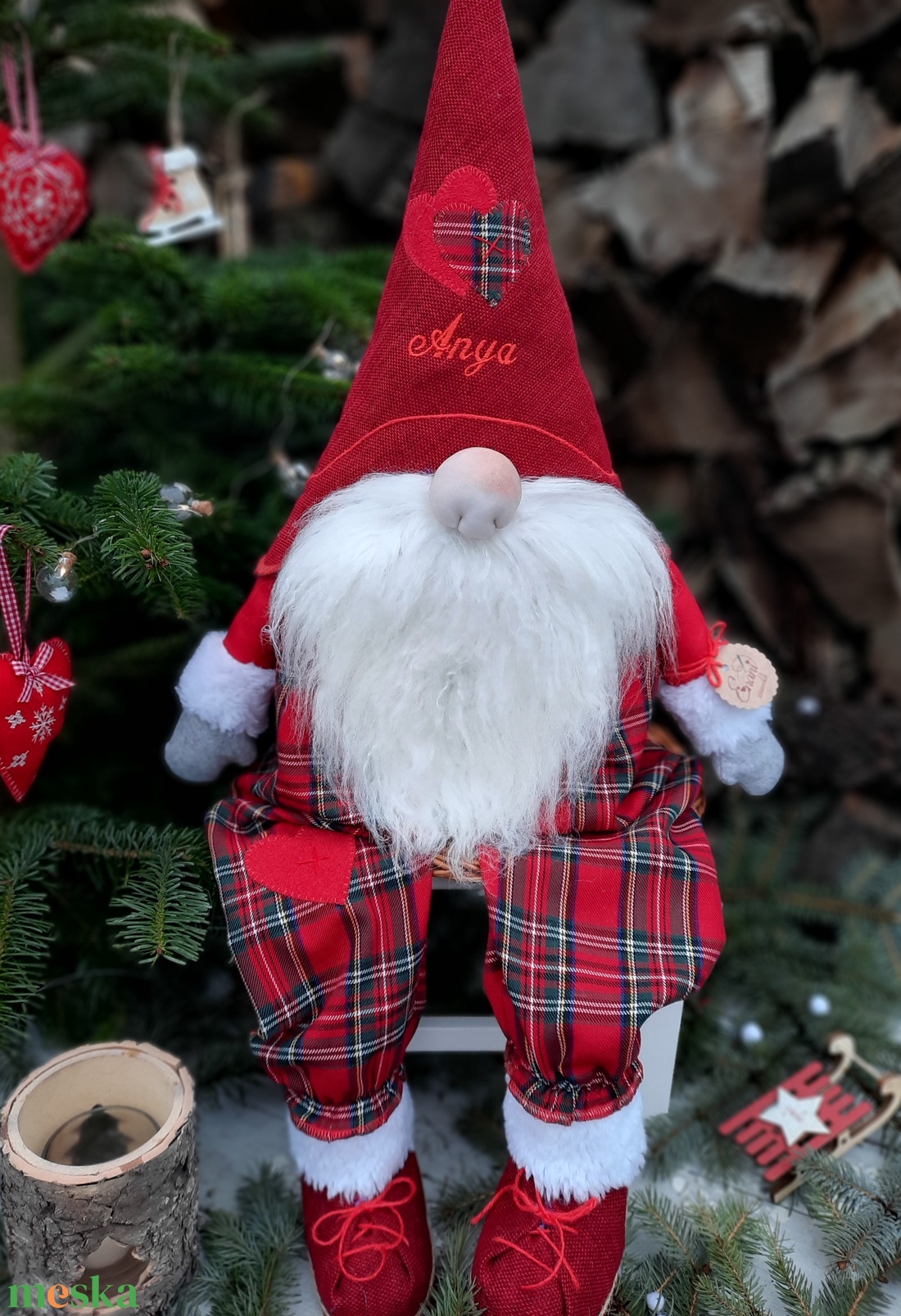 Enani óriás manó,karácsonyi manó, textil manó,  - karácsony - mikulás - mikulás ajándékok - Meska.hu