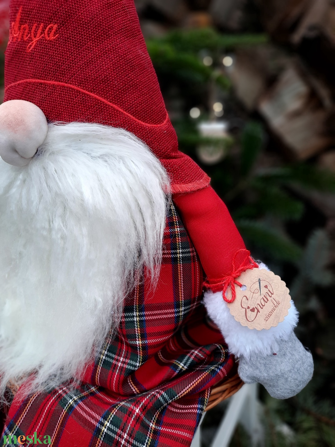 Enani óriás manó,karácsonyi manó, textil manó,  - karácsony - mikulás - mikulás ajándékok - Meska.hu