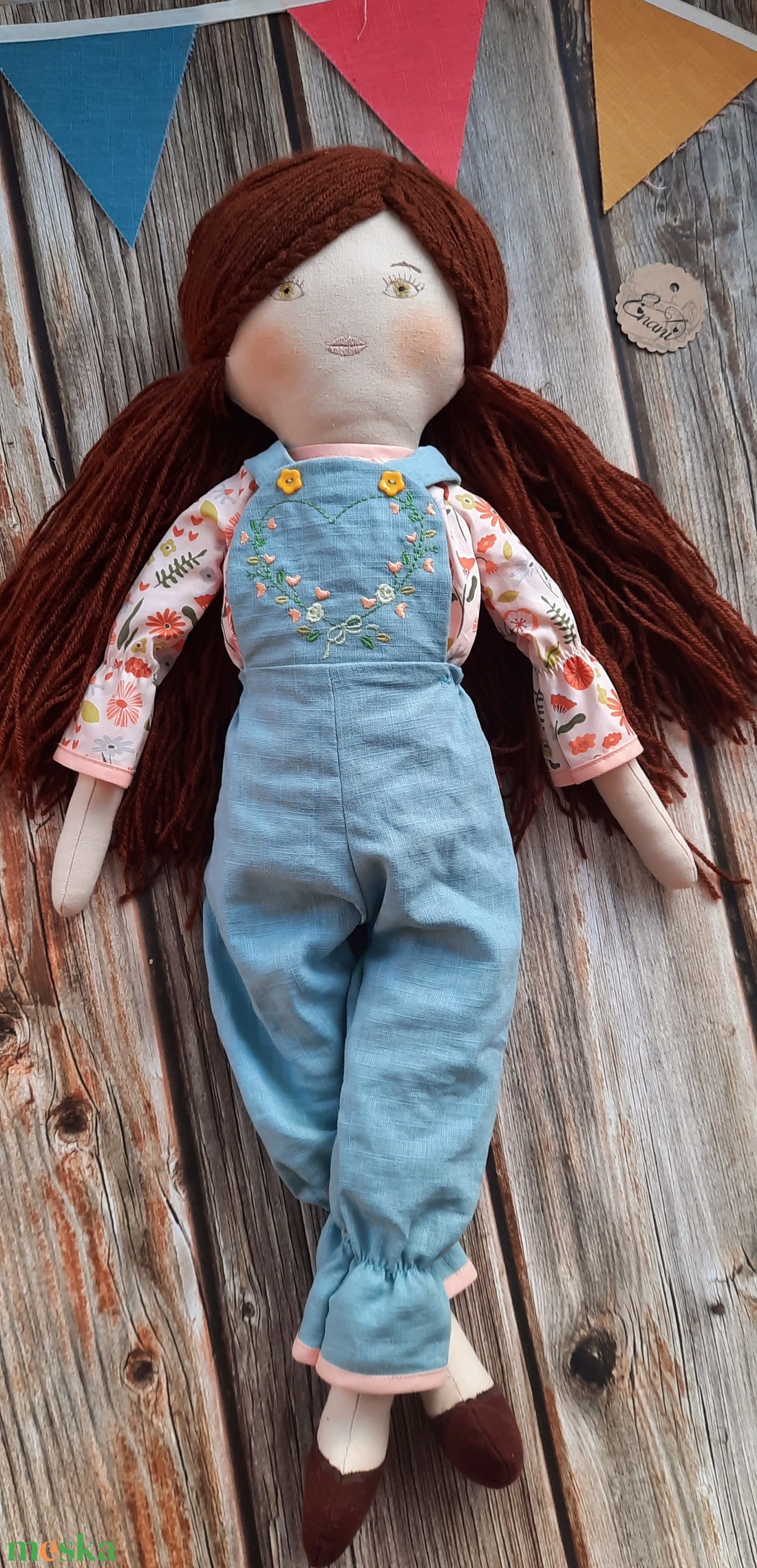 Baba,Textil baba, KÉSZLETRŐL!Enani Bori baba váltóruhával, 65cm-es XL-es Játékbaba, Rongybaba, Hajas baba - játék & sport - baba & babaház - öltöztethető baba - Meska.hu