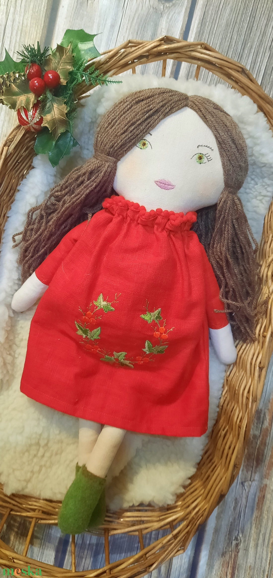 Baba,Textil baba, Játékbaba, fonal hajú Piroska - játék & sport - baba & babaház - öltöztethető baba - Meska.hu Baba,Textil baba, Játékbaba, fonal hajú Piroska - játék & sport - baba & babaház - öltöztethető baba - Meska.hu