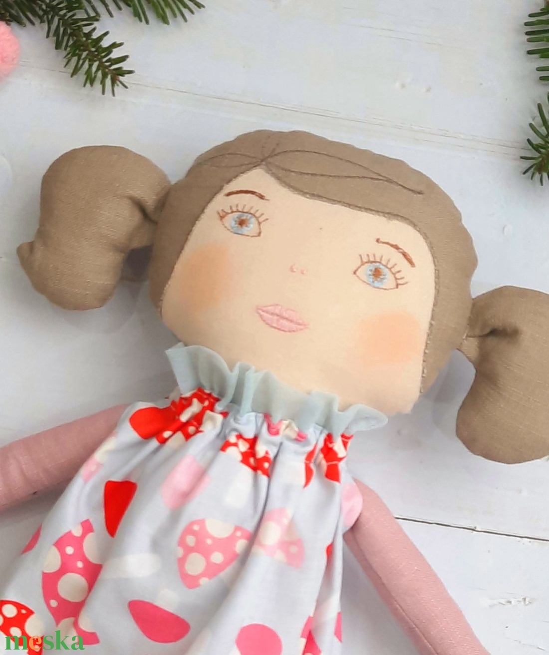 Baba,Textil baba,Textil hajú Csepke baba 0-3 éves korig, Játékbaba, Rongybaba, - játék & sport - baba & babaház - öltöztethető baba - Meska.hu
