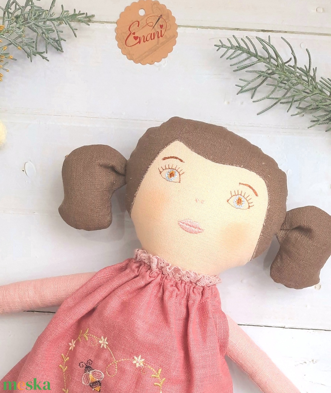 Baba,Textil baba,Textil hajú Csepke baba 0-3 éves korig, Játékbaba, Rongybaba, - játék & sport - baba & babaház - öltöztethető baba - Meska.hu