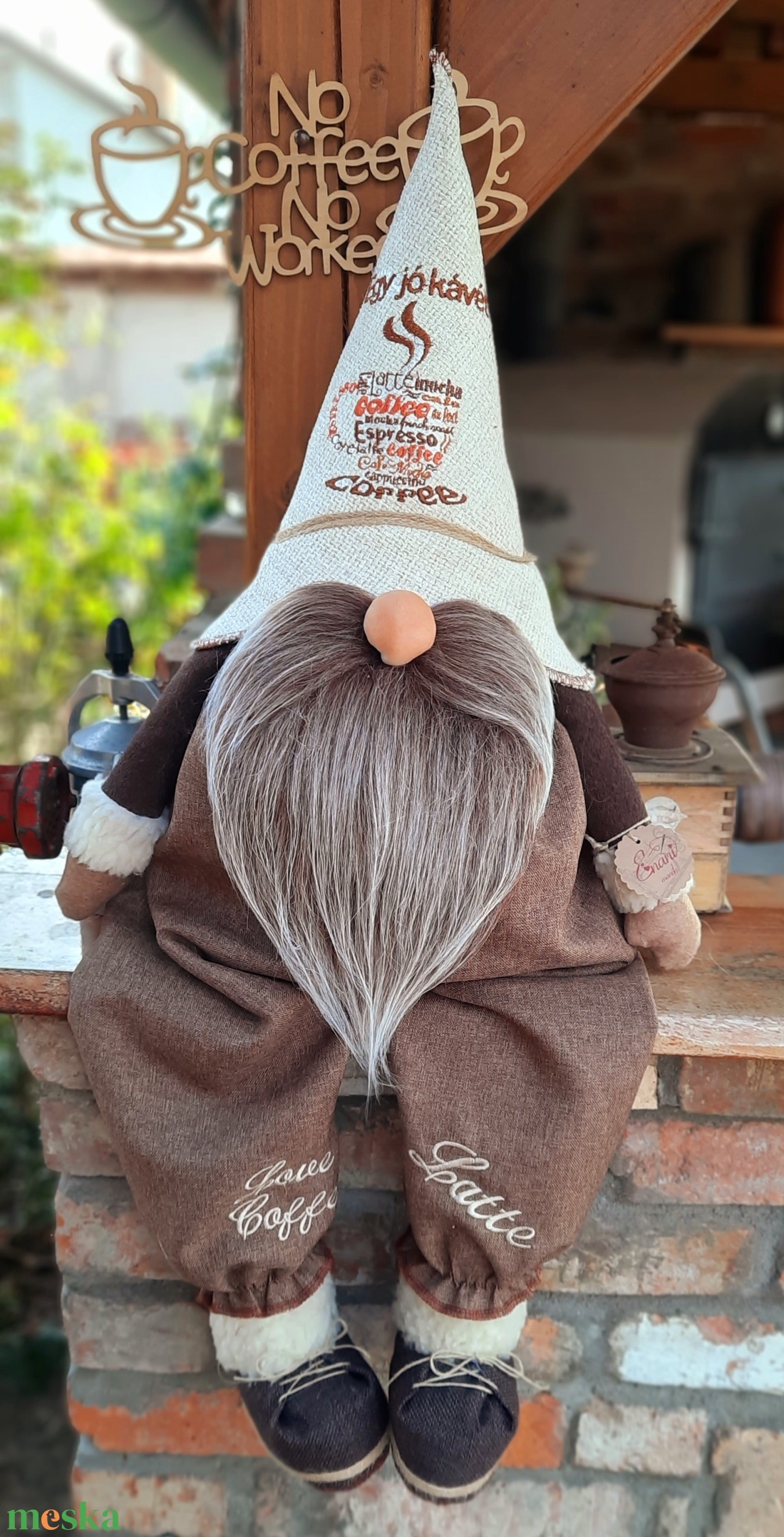Enani manó ,óriás kávé manó, textil manó,  - otthon & életmód - dekoráció - manók - Meska.hu