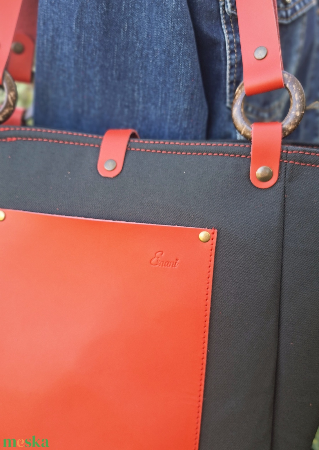 Táska.Enani shopper - táska & tok - kézitáska & válltáska - vállon átvethető táska - Meska.hu