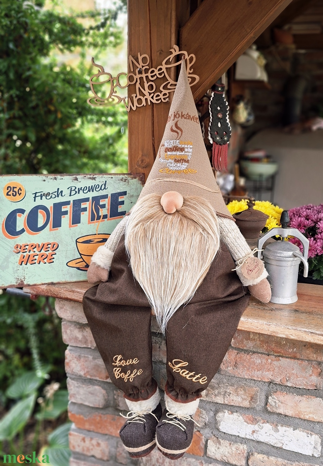 Enani manó ,óriás kávé manó, textil manó,  - otthon & életmód - dekoráció - manók - Meska.hu