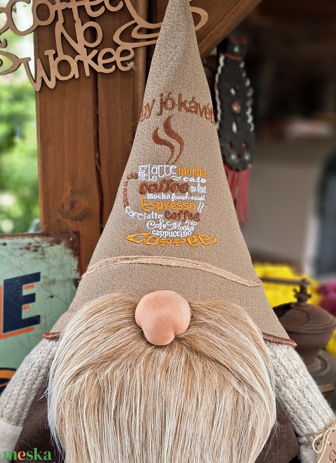 Enani manó ,óriás kávé manó, textil manó,  - otthon & életmód - dekoráció - manók - Meska.hu