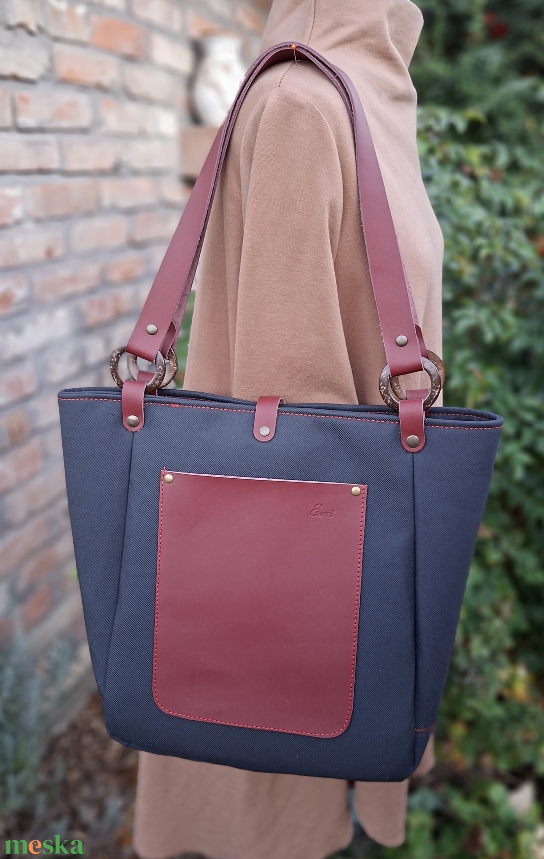 Táska.Enani shopper - táska & tok - kézitáska & válltáska - vállon átvethető táska - Meska.hu