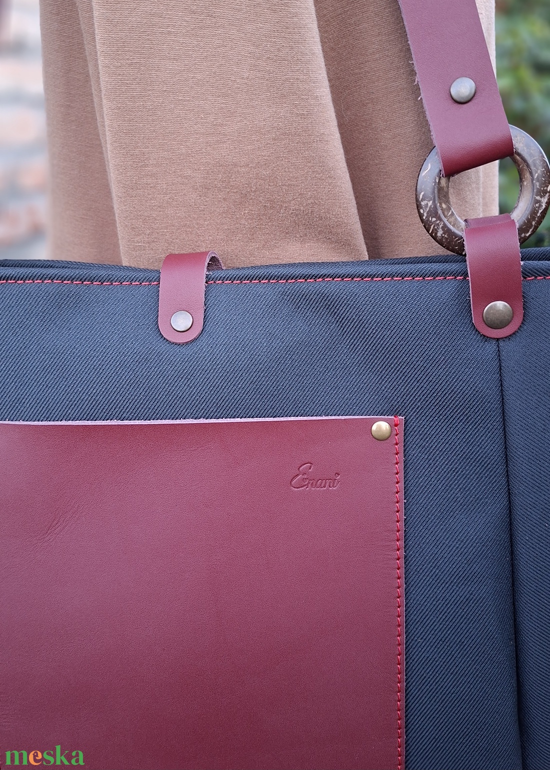 Táska.Enani shopper - táska & tok - kézitáska & válltáska - vállon átvethető táska - Meska.hu