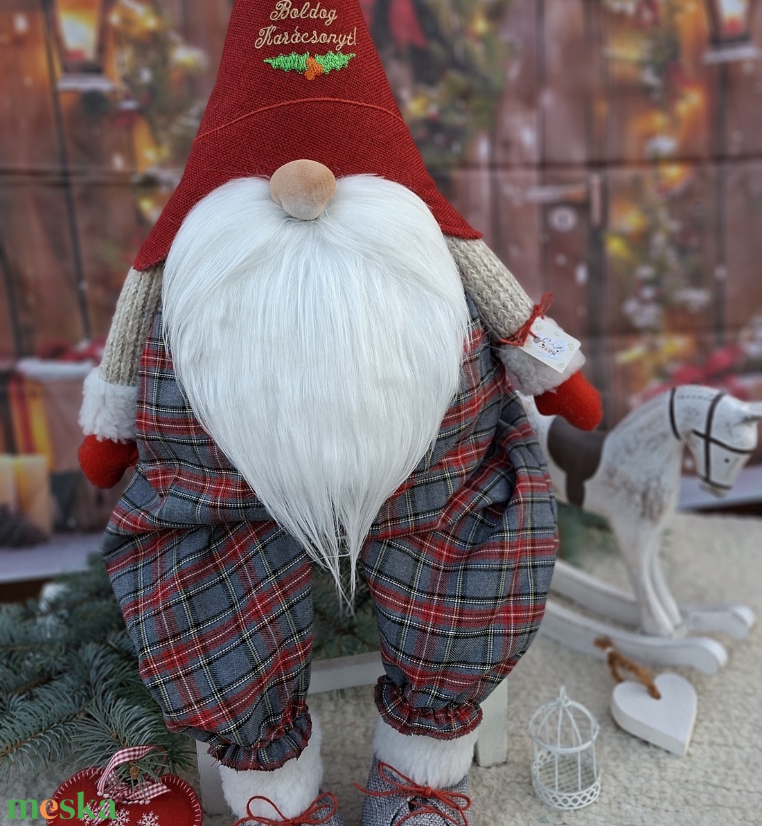 Enani manó ,advent váró óriás manó - otthon & életmód - dekoráció - manók - Meska.hu