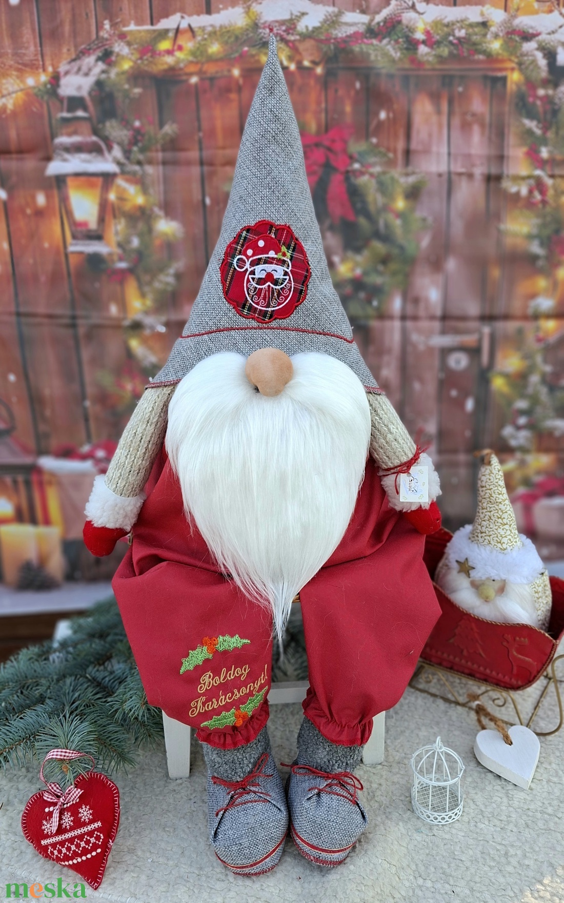 Enani manó ,advent váró óriás manó - otthon & életmód - dekoráció - manók - Meska.hu